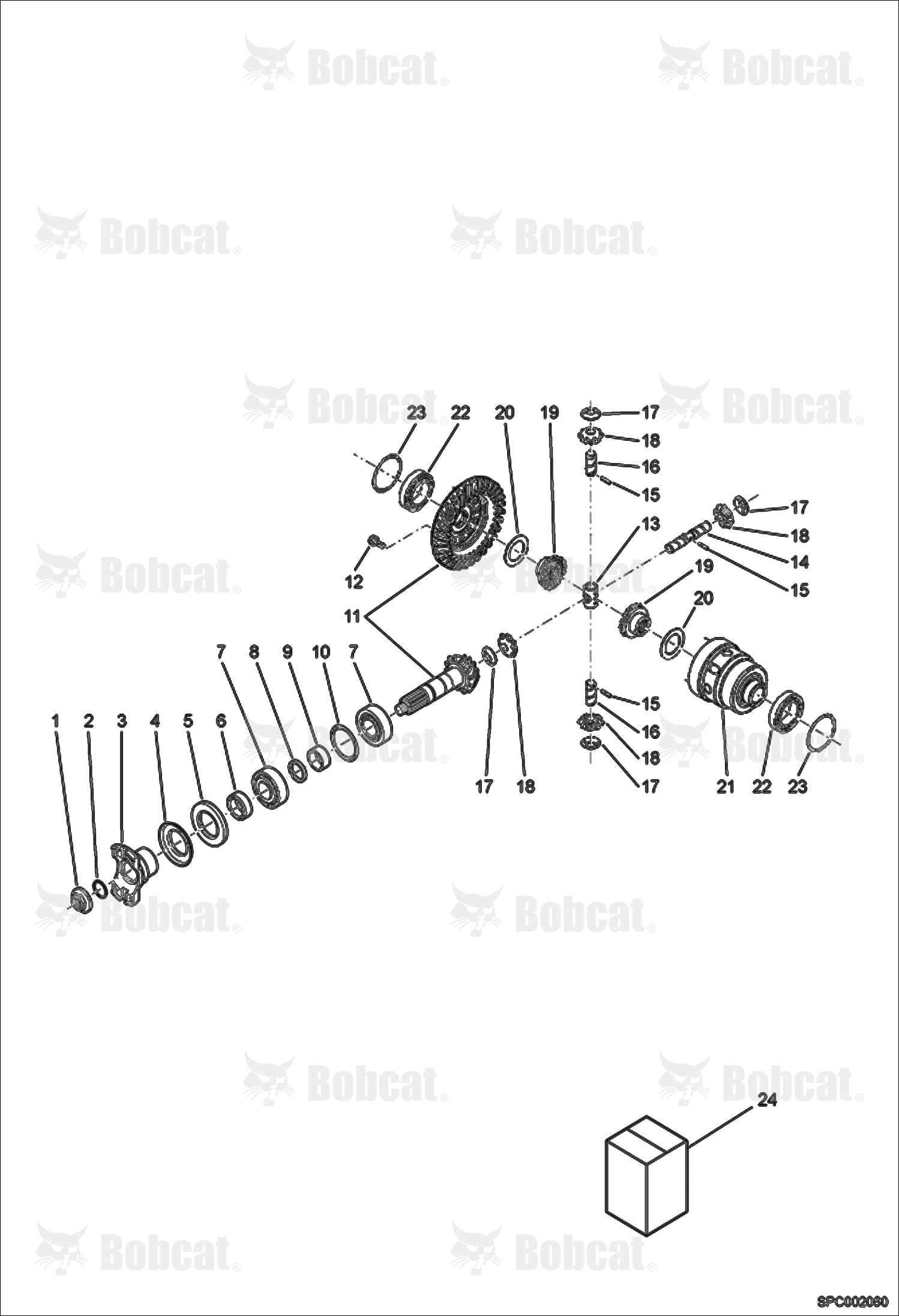 Differential - Rear Axle (Axle S/N H-ITA-537601 & Above)