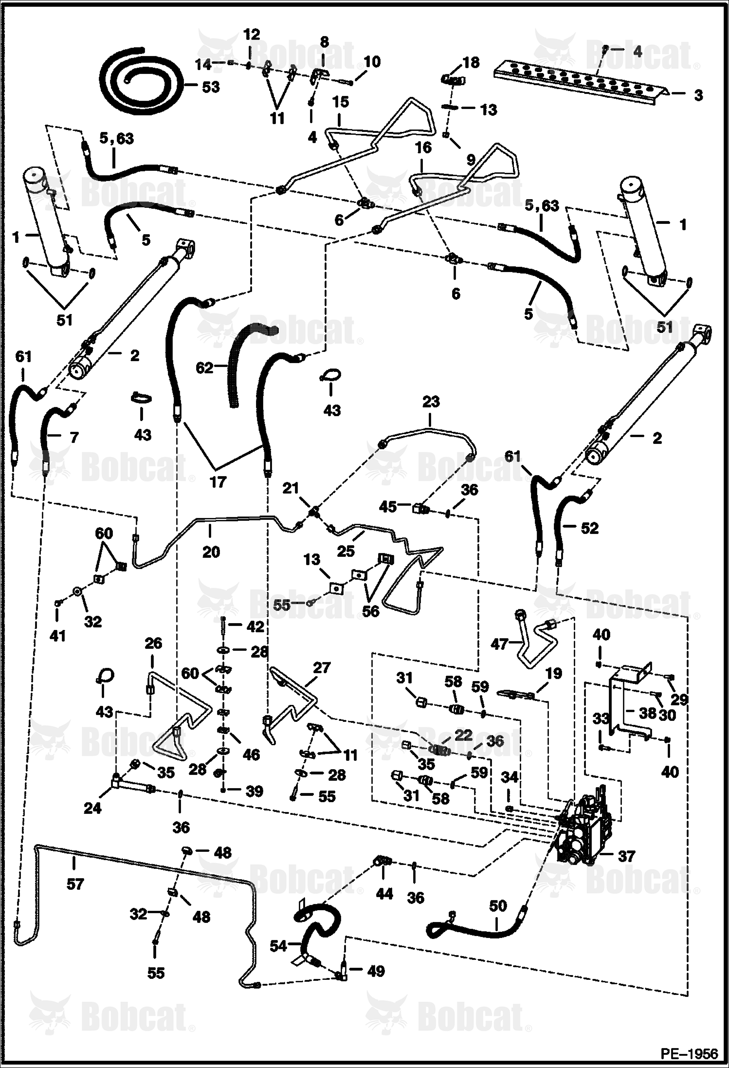 Hydraulic Circuitry (W/O Bucket Position Valve)