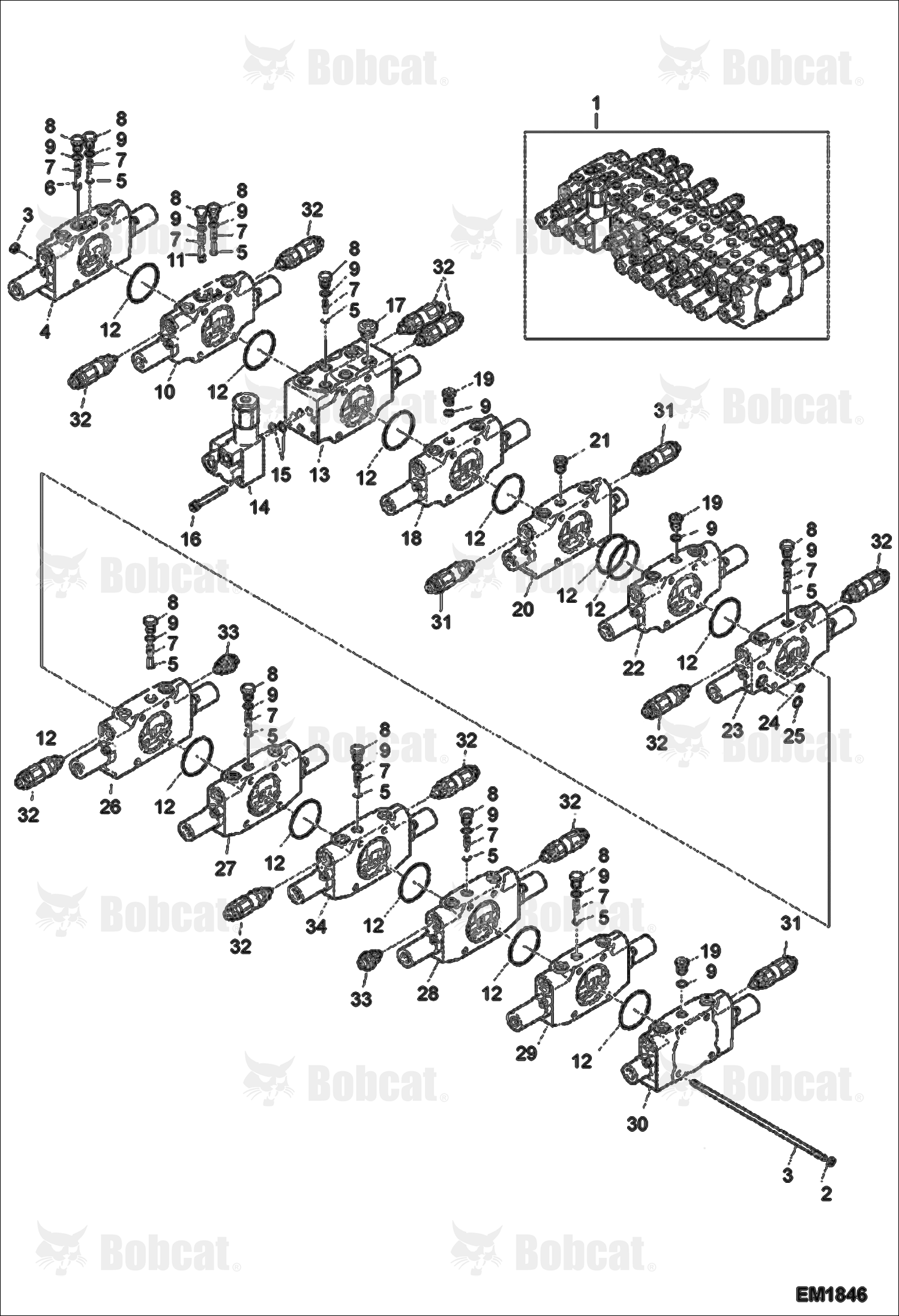 Control Valve (W/ 2nd Auxiliary/Rotation) AET811001 - AET811320, AGSZ11001 - AGSZ11320