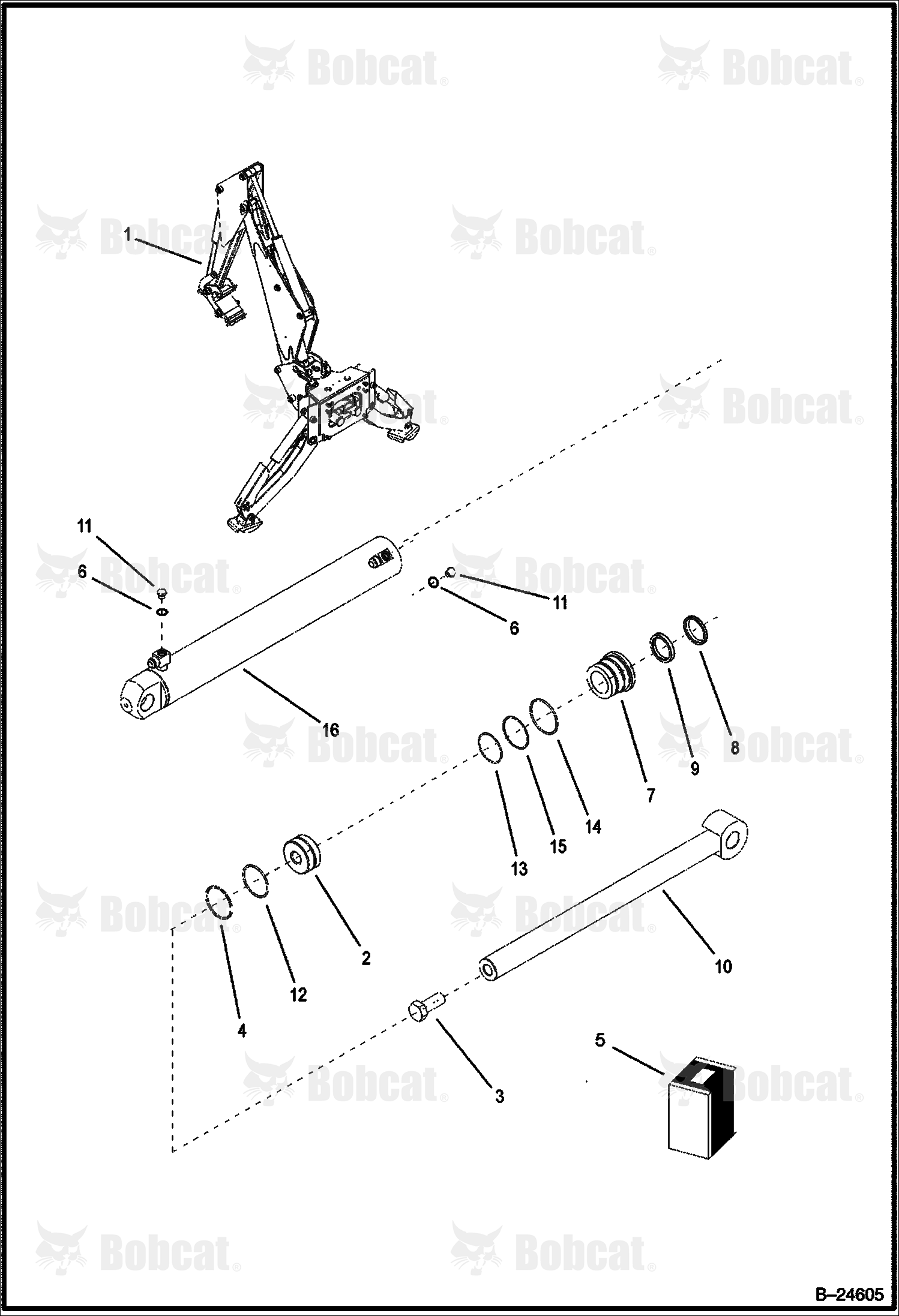 Bucket Cylinder (Center Mount Backhoe)