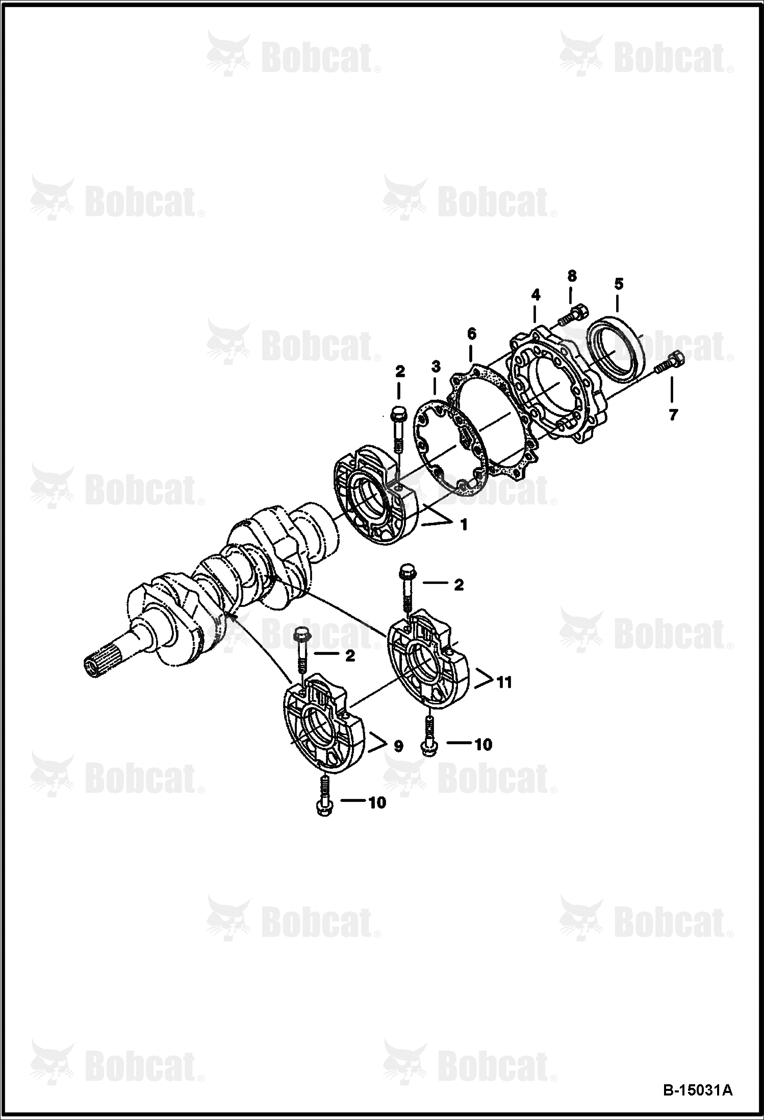Main Bearing Case (Kubota D1005 Tier II)  538911001 & Above, 539011001 & Above