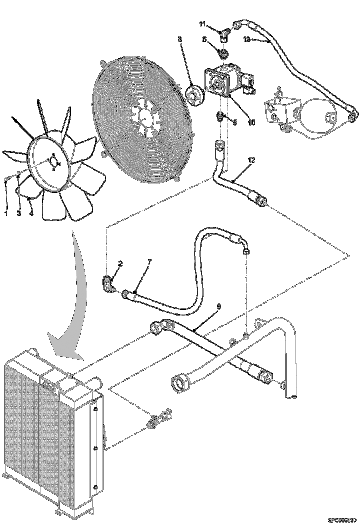 Cooling Fan Circuit (W/O Optional Reverse - W/O Frame Levelling)