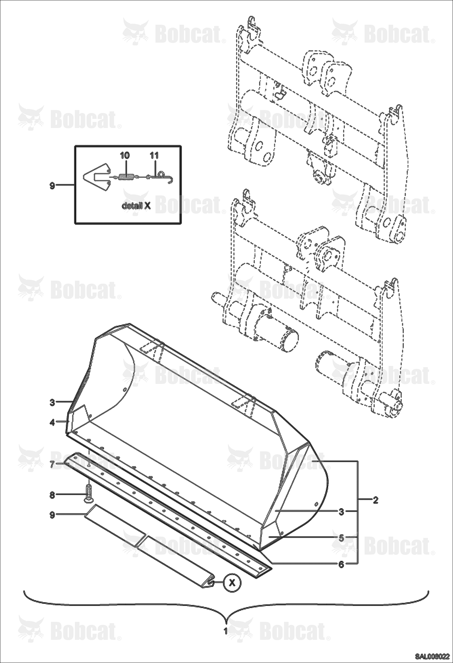 Licht Material Bucket (2050 mm)
