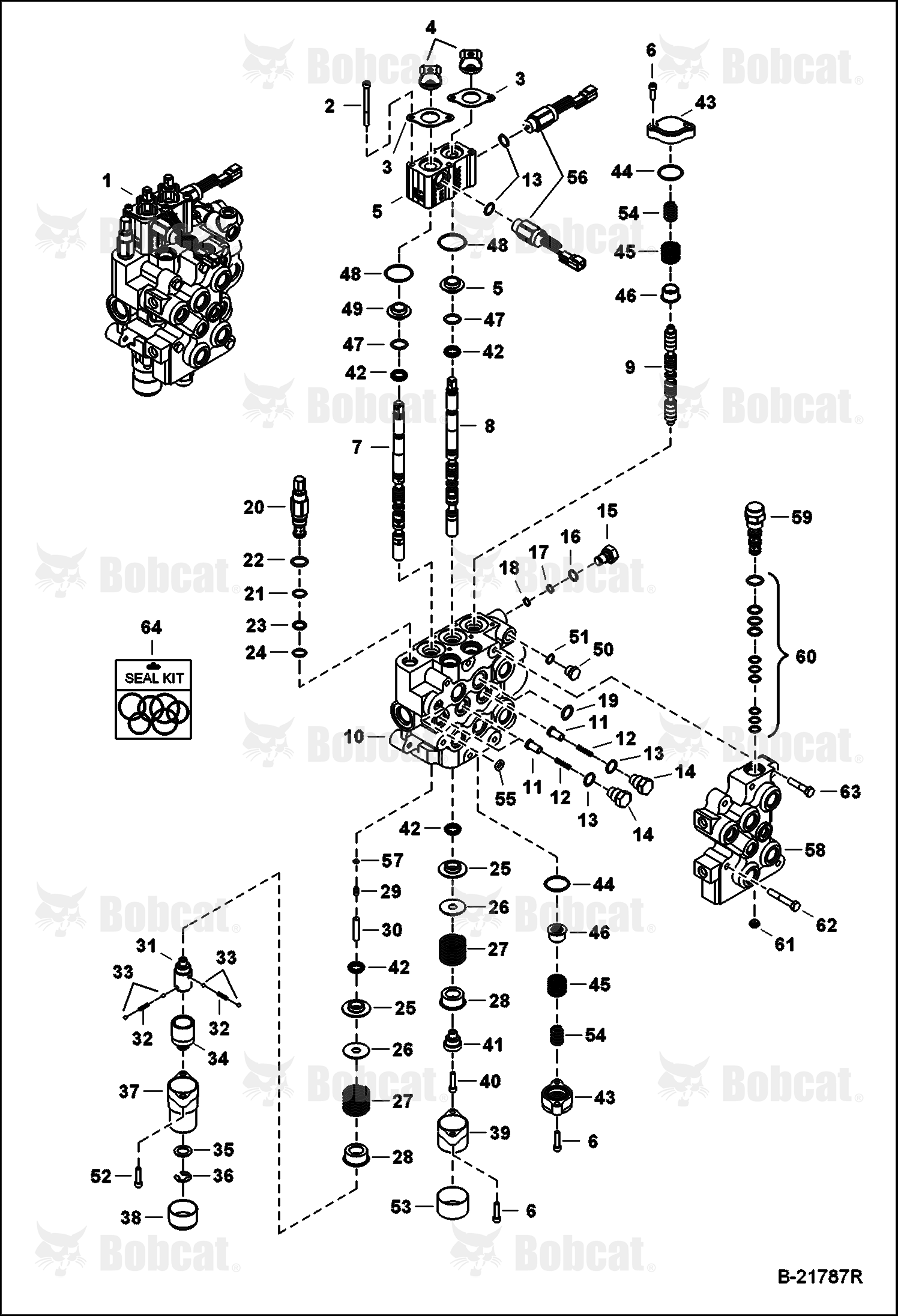 Hydraulic Control Valve (Service Valve) (BICS Combo Valve)