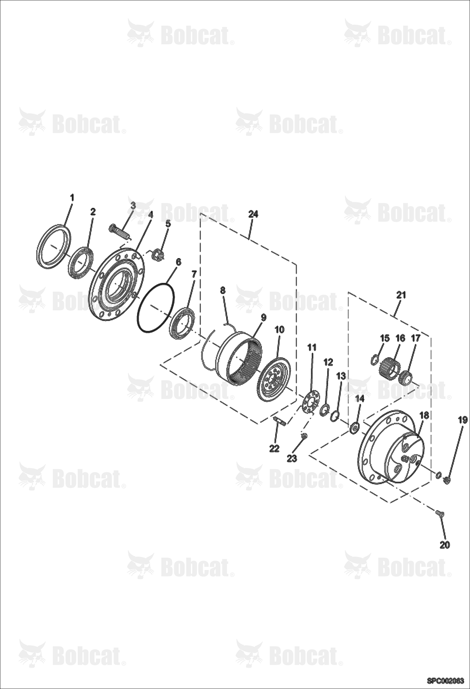 Hub Reduction - Front Axle / Rear Axle  367612501 & Above, 367712501 & Above