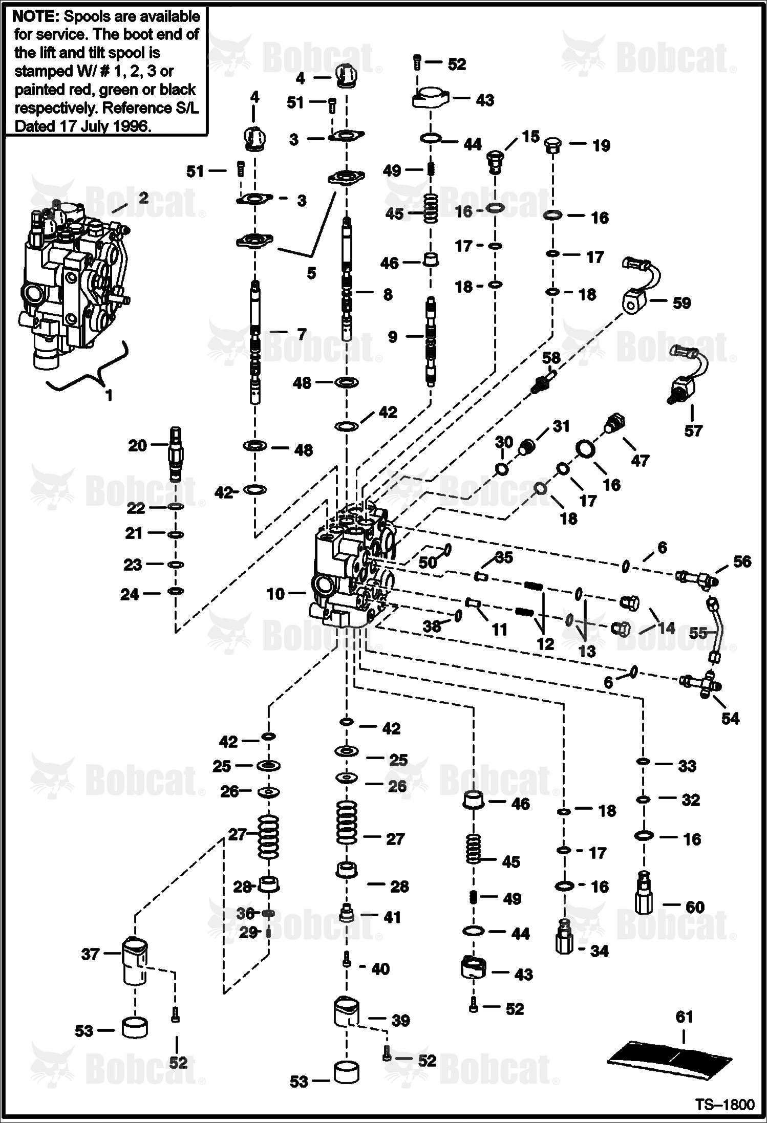 Hydraulic Control Valve (Advanced Hand Control System) 562211686 & Below, 516511065 & Below