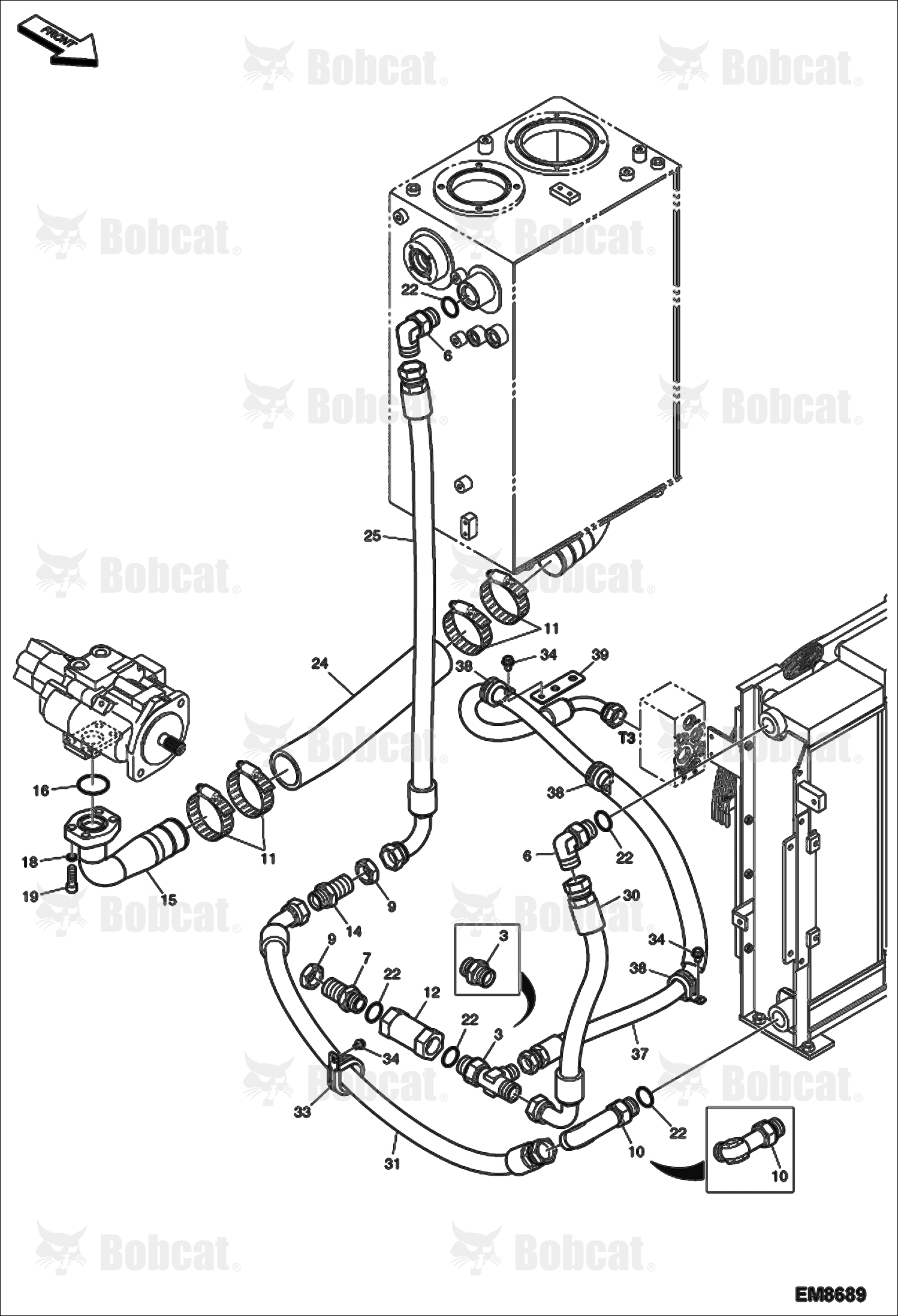 Hydraulic Circuitry (Suction & Return From Exchanger)