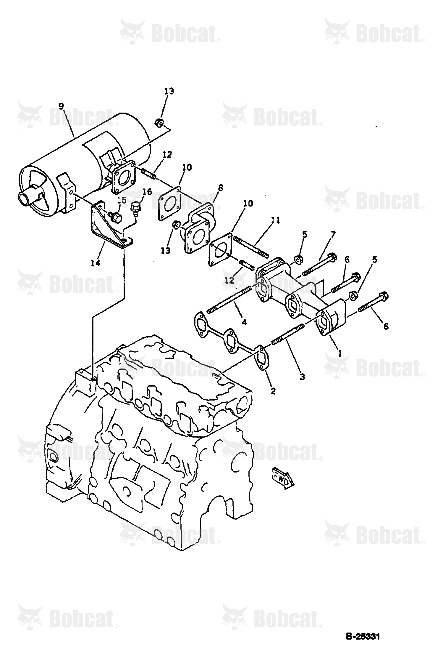 Exhaust Manifold and Muffler