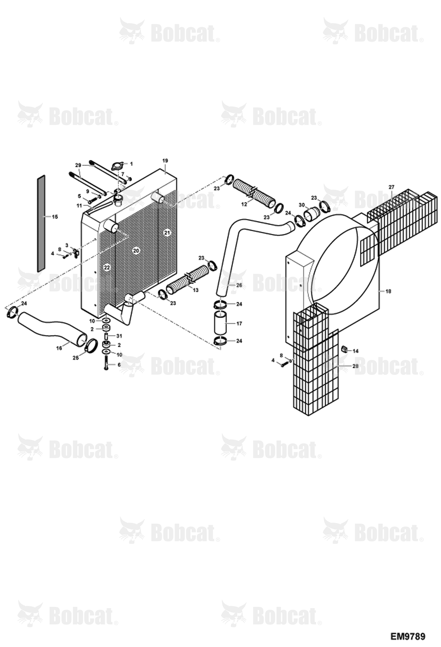 Engine & Attaching Parts (Oil/Water Radiator)