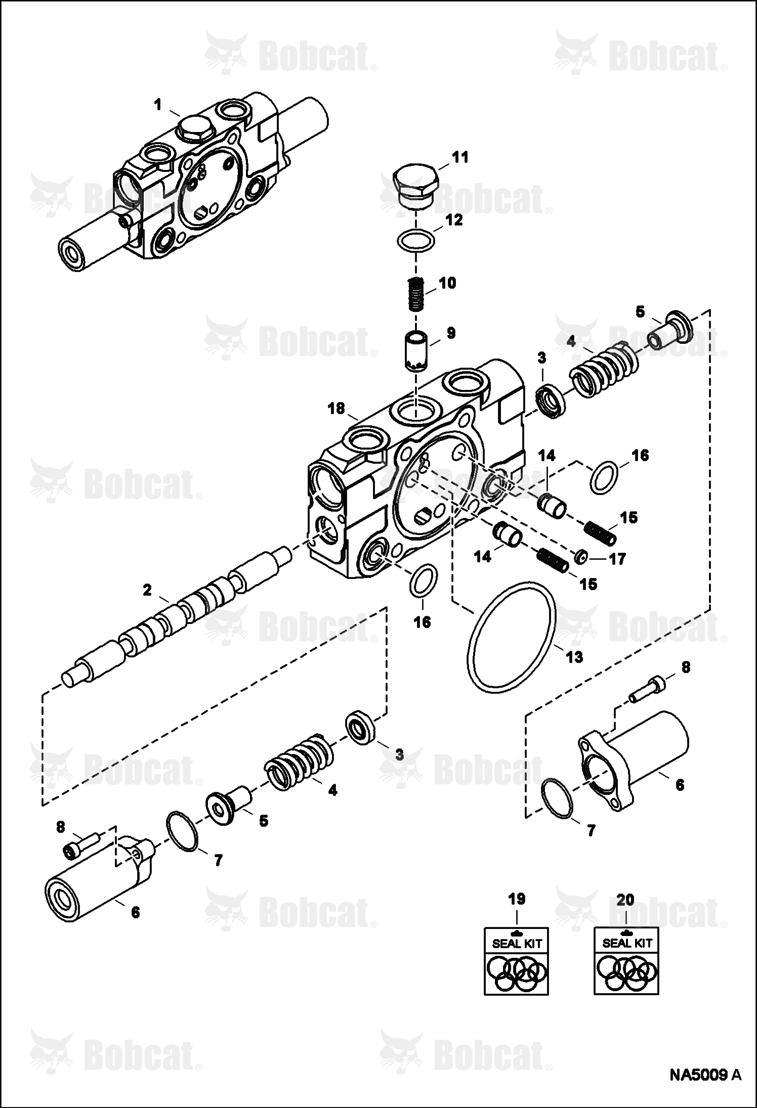 Hydraulic Control Valve (Aux Section)