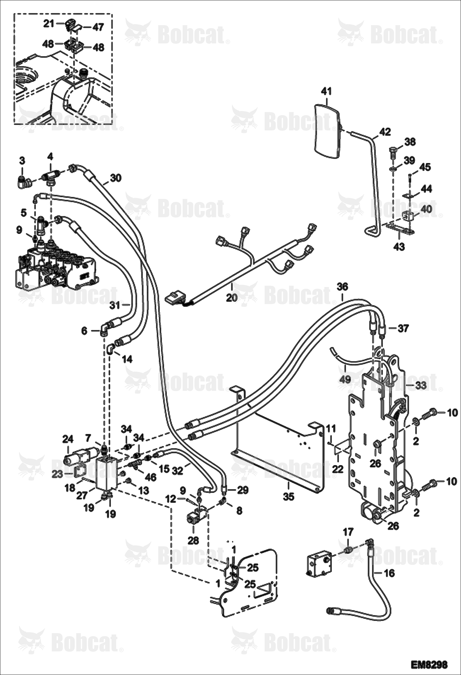 Rear Hydraulic Hook Installation  A8HF15000 & Above, A8H615000 & Above