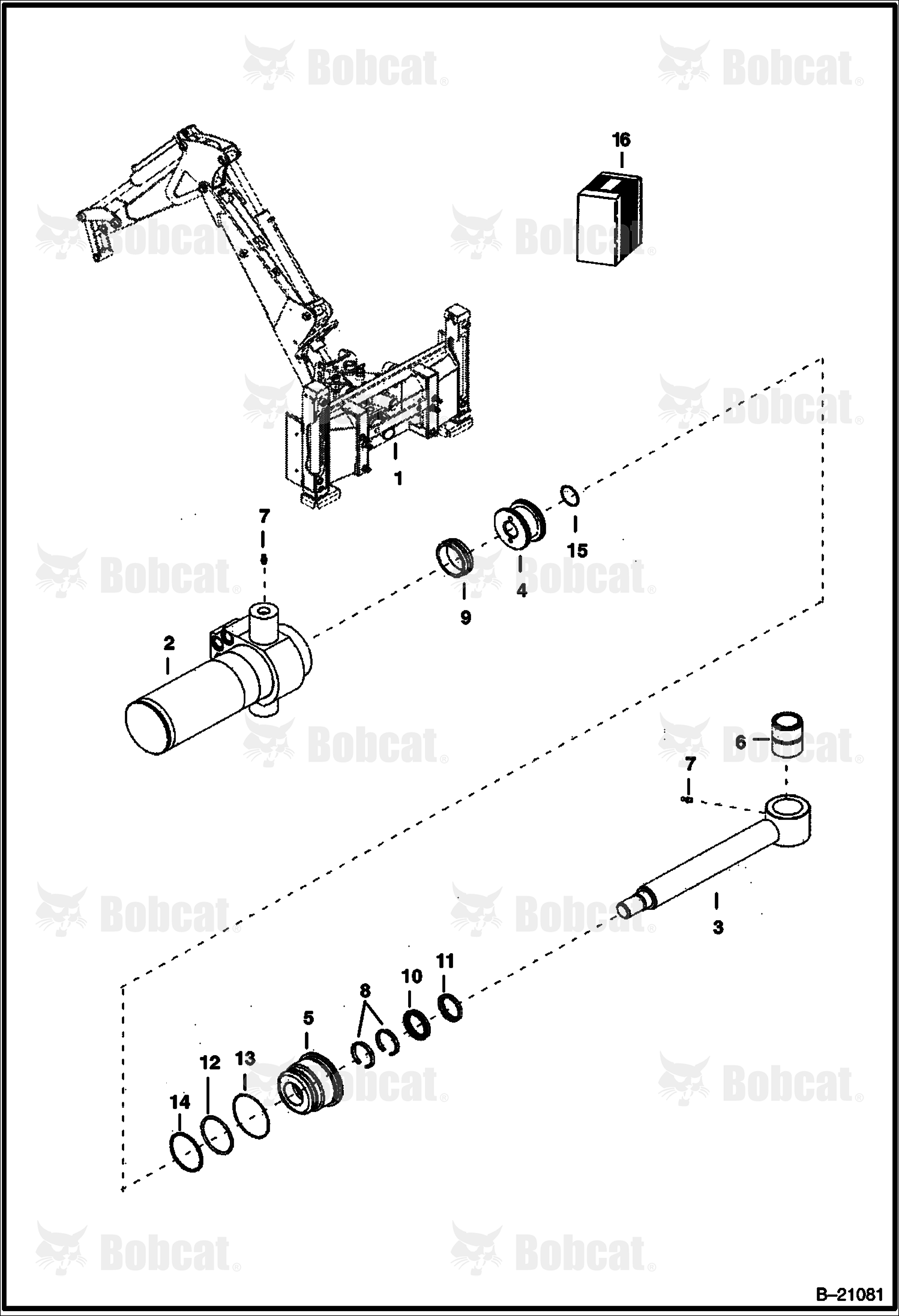 Swing Cylinder (B250) (Lower) Side Shift Backhoe