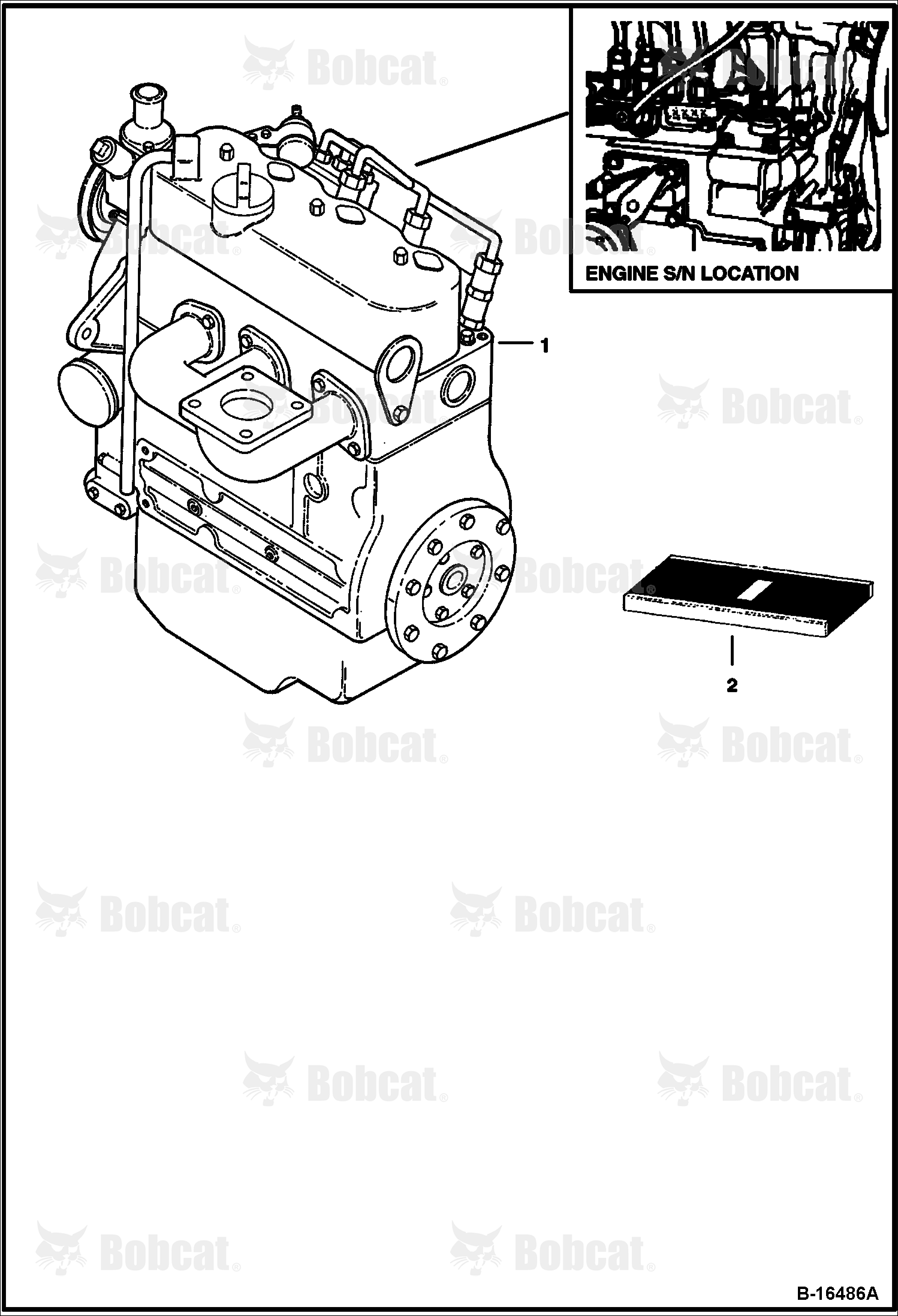 Engine & Gasket Kits (Kubota D722-E2B-BC-6) (Tier II)  528711001 & Above, 528811001 & Above