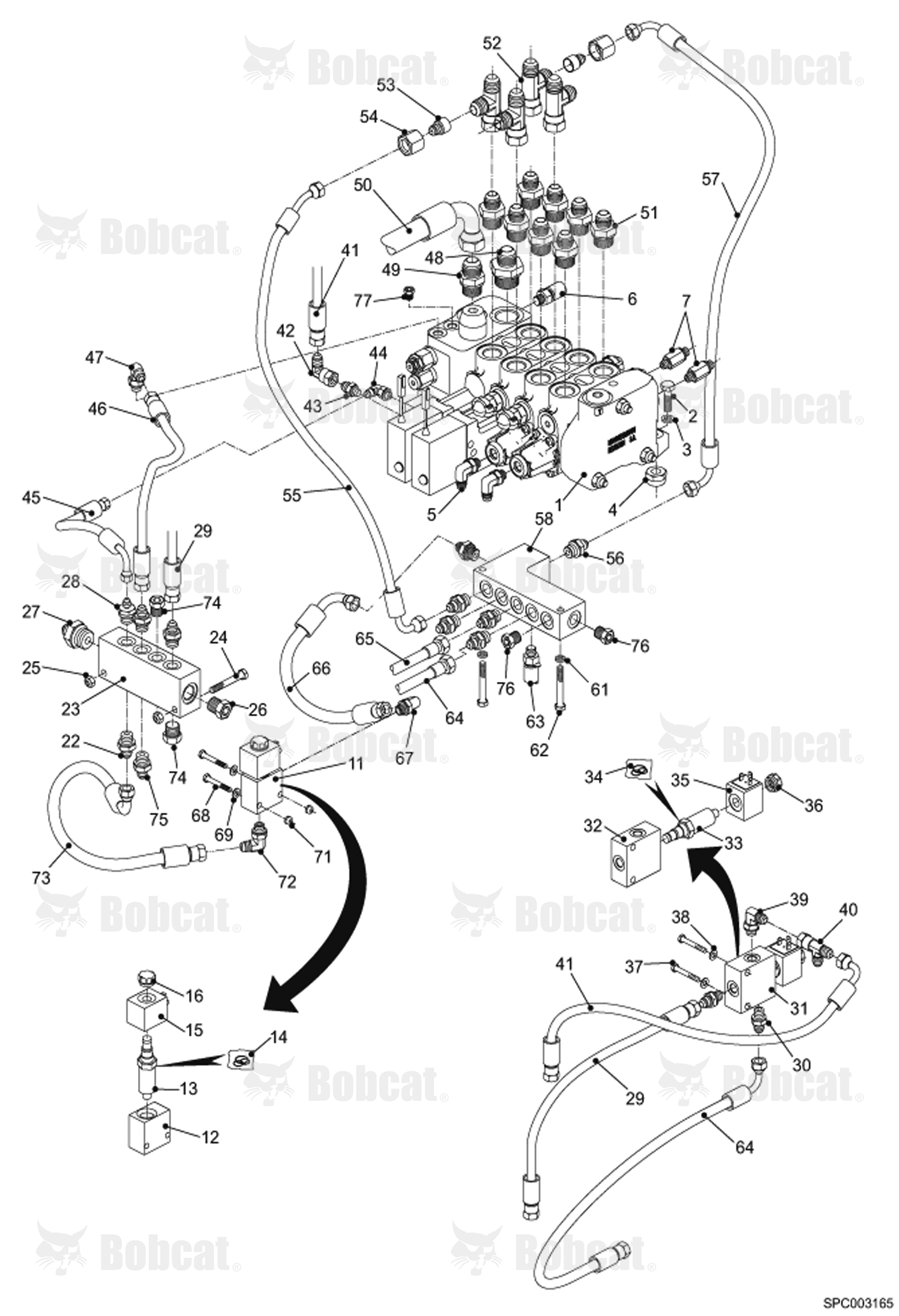 Hydraulic Control Valve Installation  365012001 - 365012042, 366412001 - 366412038