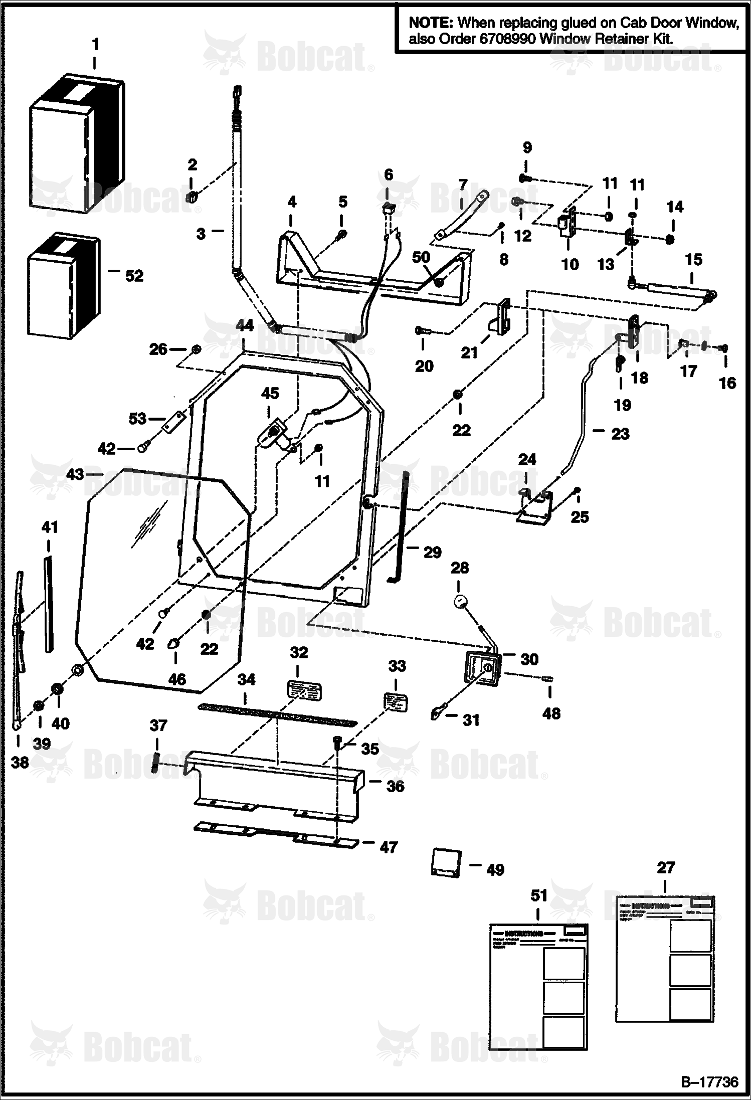 CAB Door (R.H. Hinged)