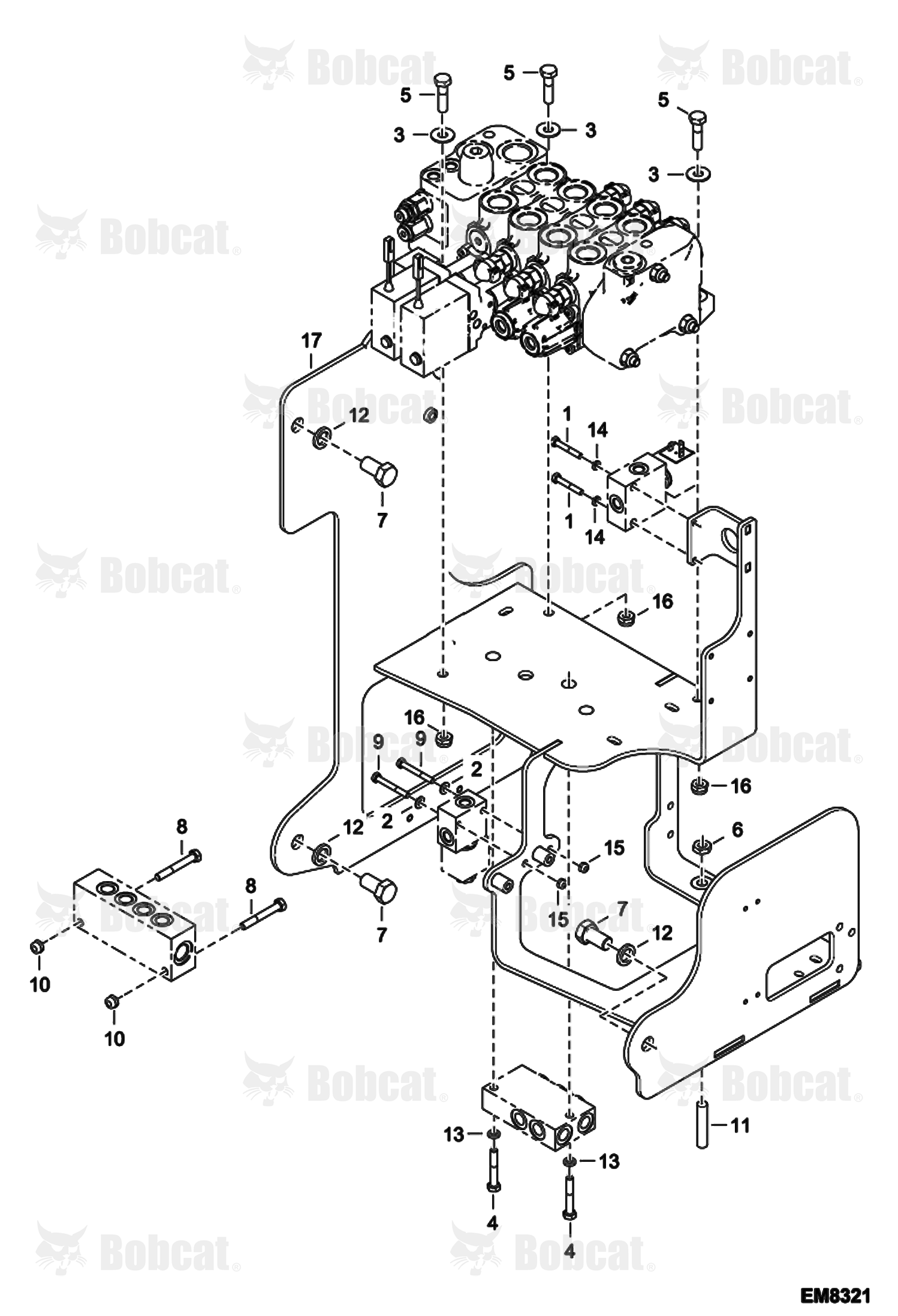 Hydraulic Control Valve Fixation  A8HL15000 & Above, A8HP15000 & Above, A8HK15000 & Above