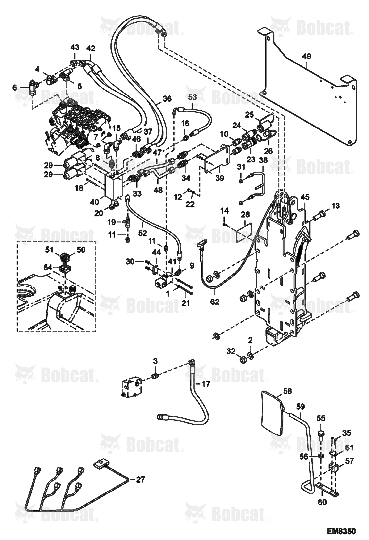 Rear Hydraulic Hook & Auxiliary Hydraulics A8HF15000 & Above, A8H615000 & Above