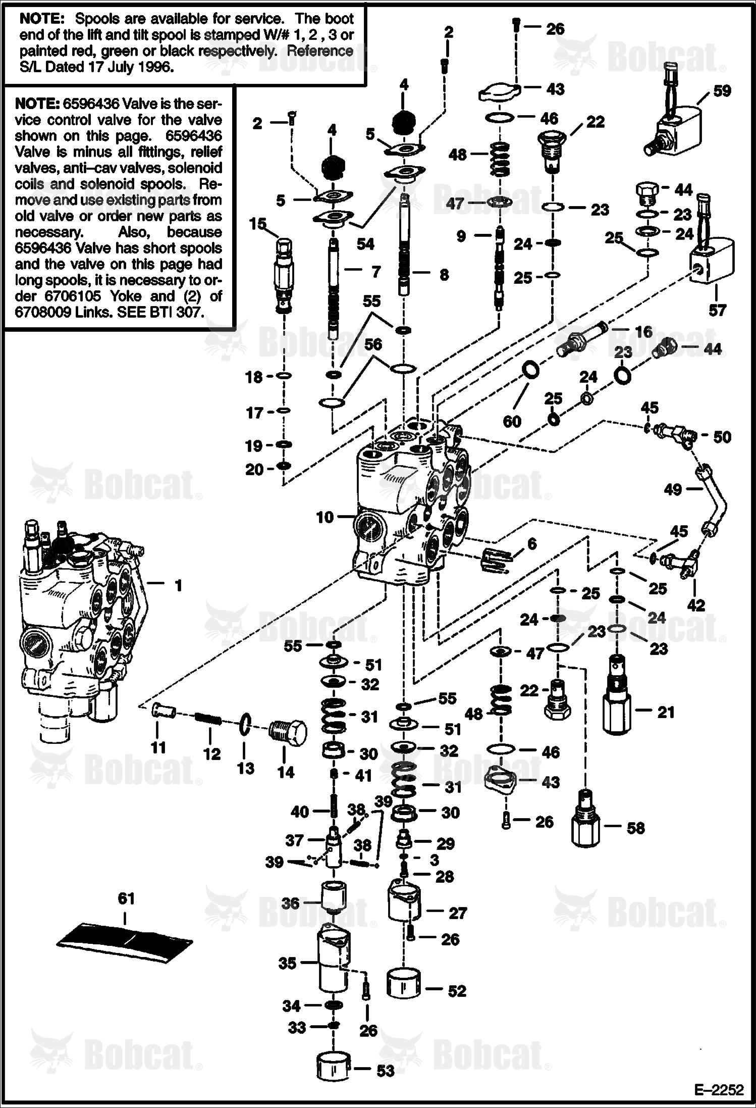 Hydraulic Control Valve 512724458 & Below, 508693001 - 508694062, 508631089 & Below