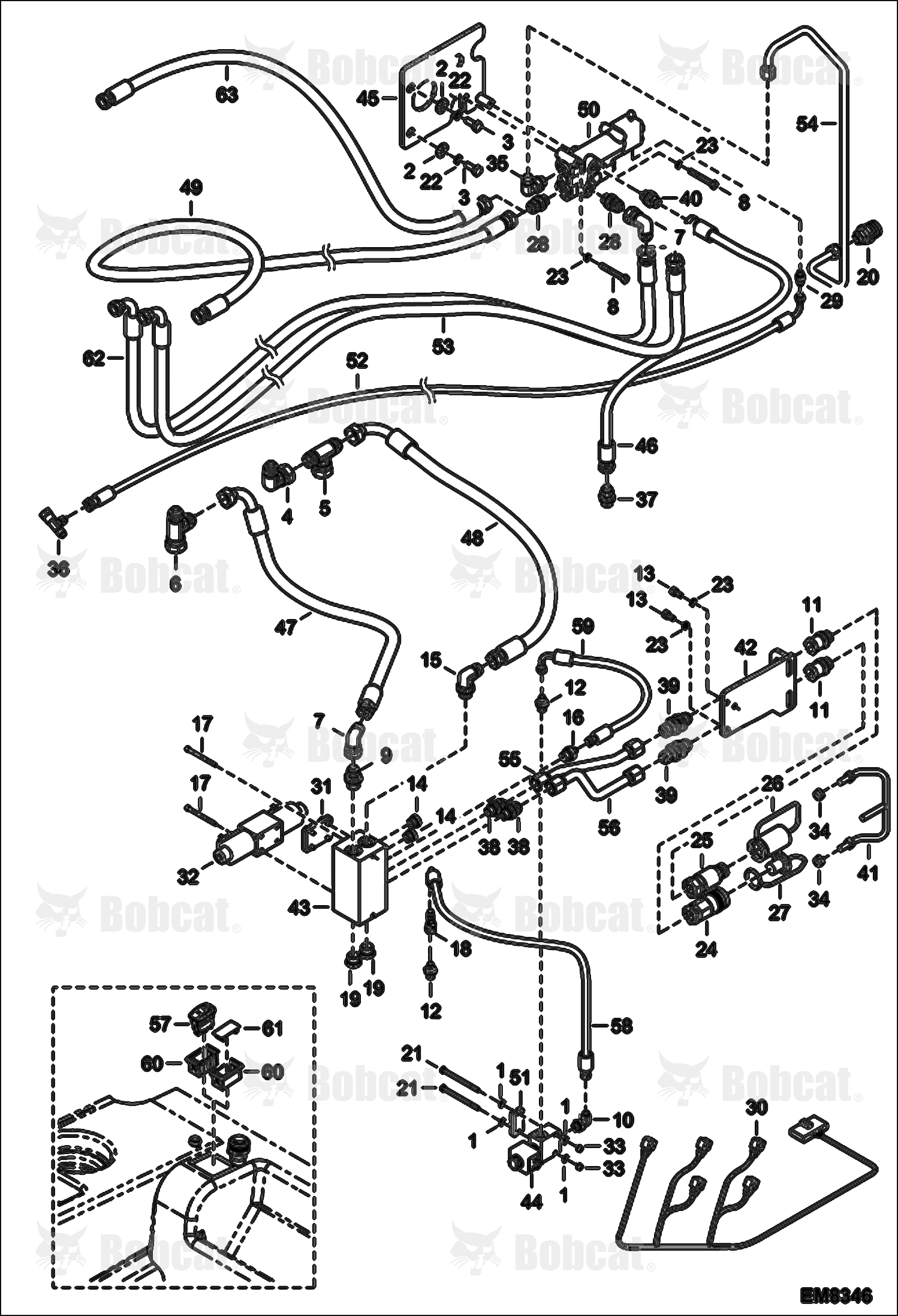 Rear Auxiliary Hydraulics & Trailer Brake A8HD15000 & Above, A8GW15000 & Above, A8GT15000 & Above