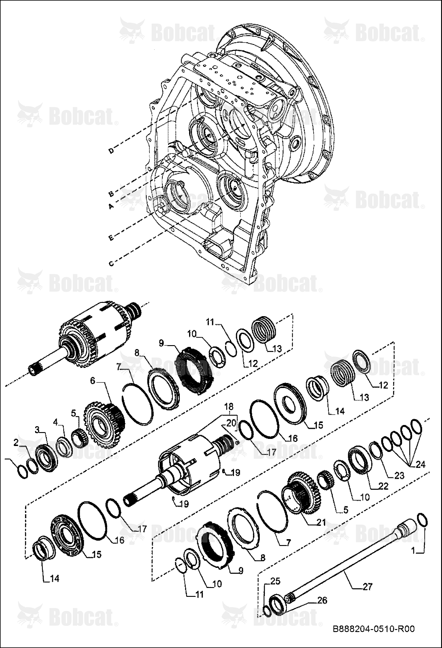 Transmission - Input and PTO Transmission Shafts