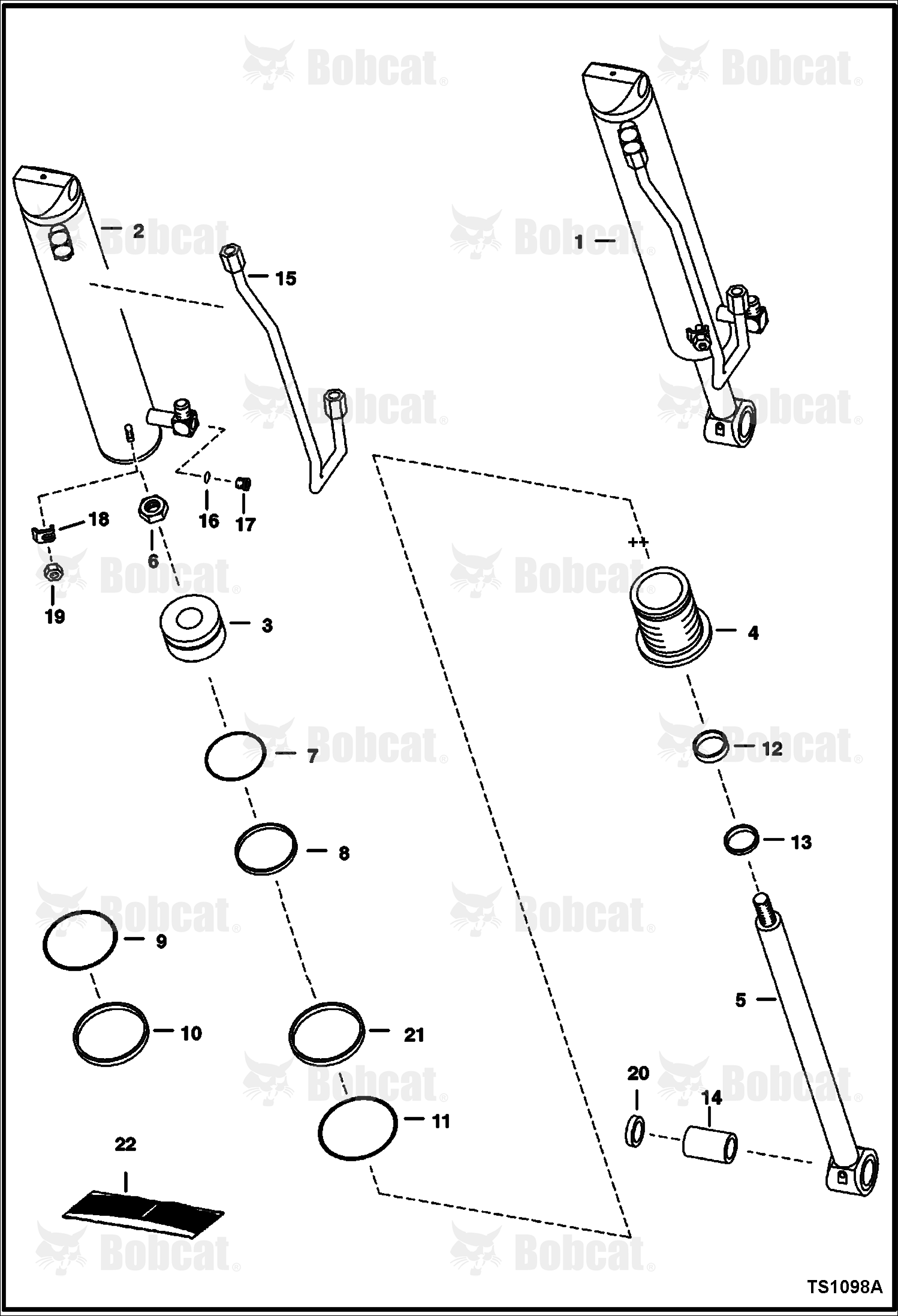 Tilt Cylinder (W/ Rod Eye Grease Zerk Hole)