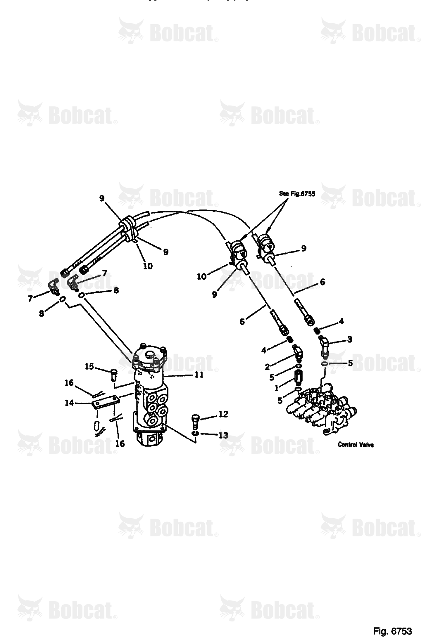 Hydraulic Piping (BLADE Cylinder LINE) (FOR Power Tilt MECH. Angle DOZER) (Komatsu S/N 13025 & Above)