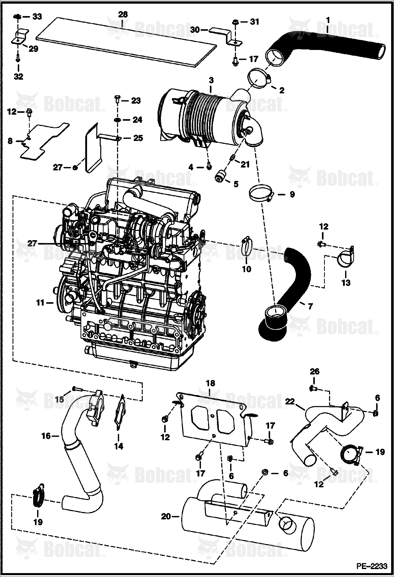 Engine & Attaching Parts (Intake & Exhaust) (Turbo) A00311001 & Above