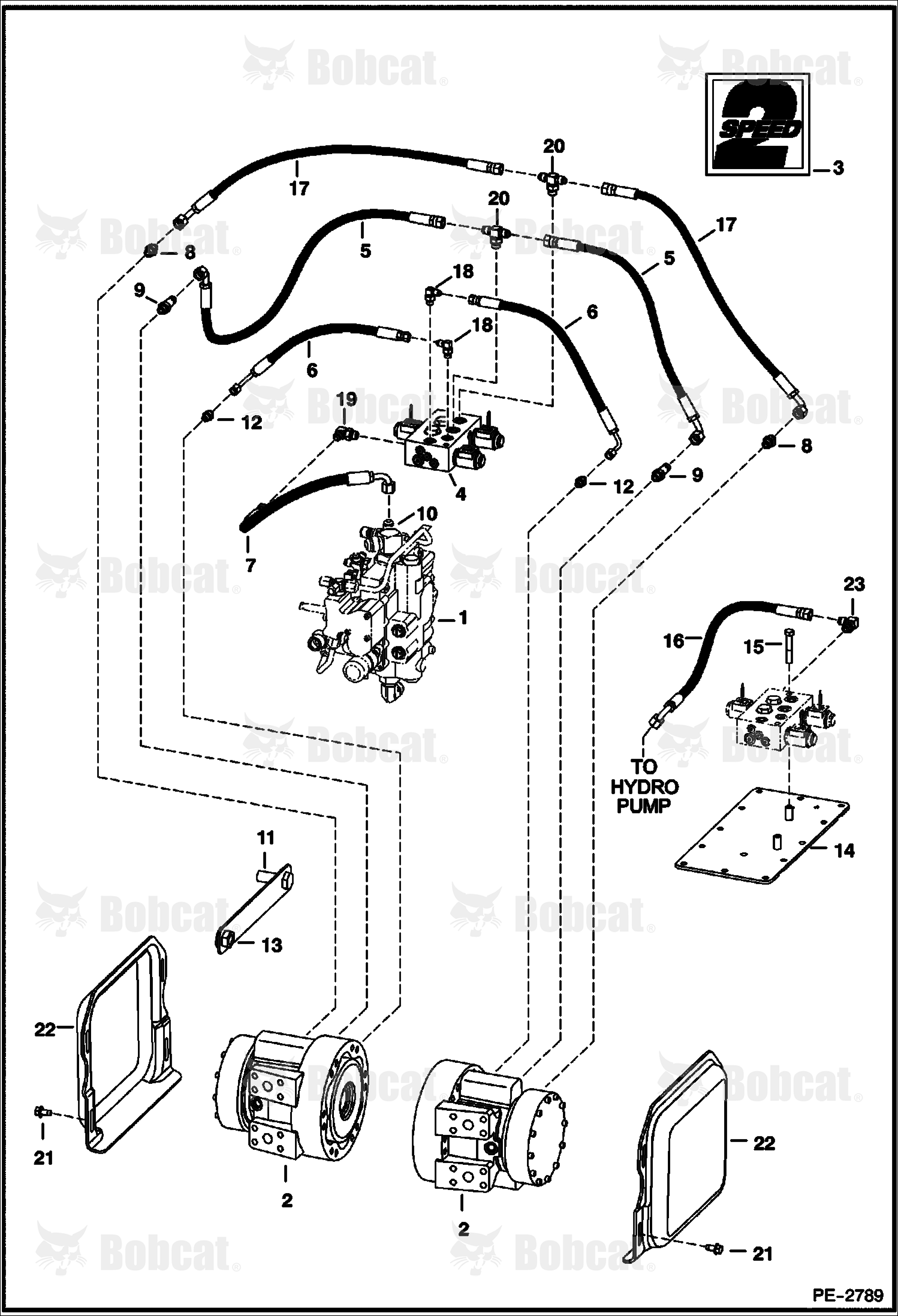 Hydrostatic Circuitry (2-Speed)