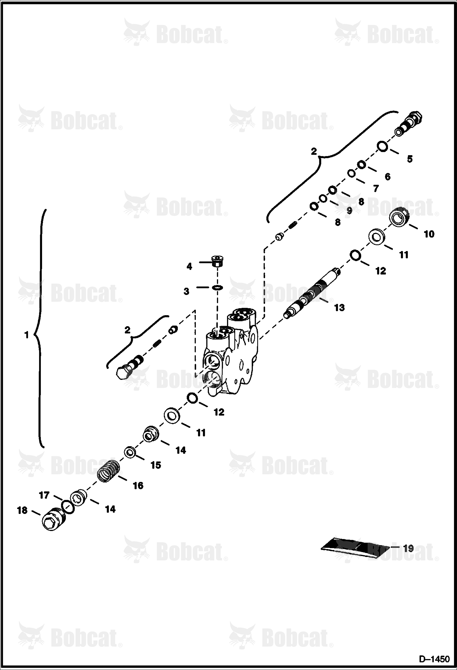 Auxiliary & Tilt Section (Parker Hannifin)  4982M12866 & Above
