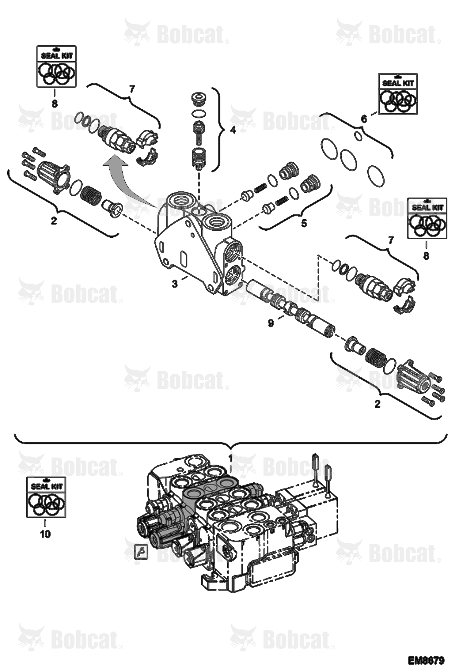 Hydraulic Control Valve (Tilt Section)