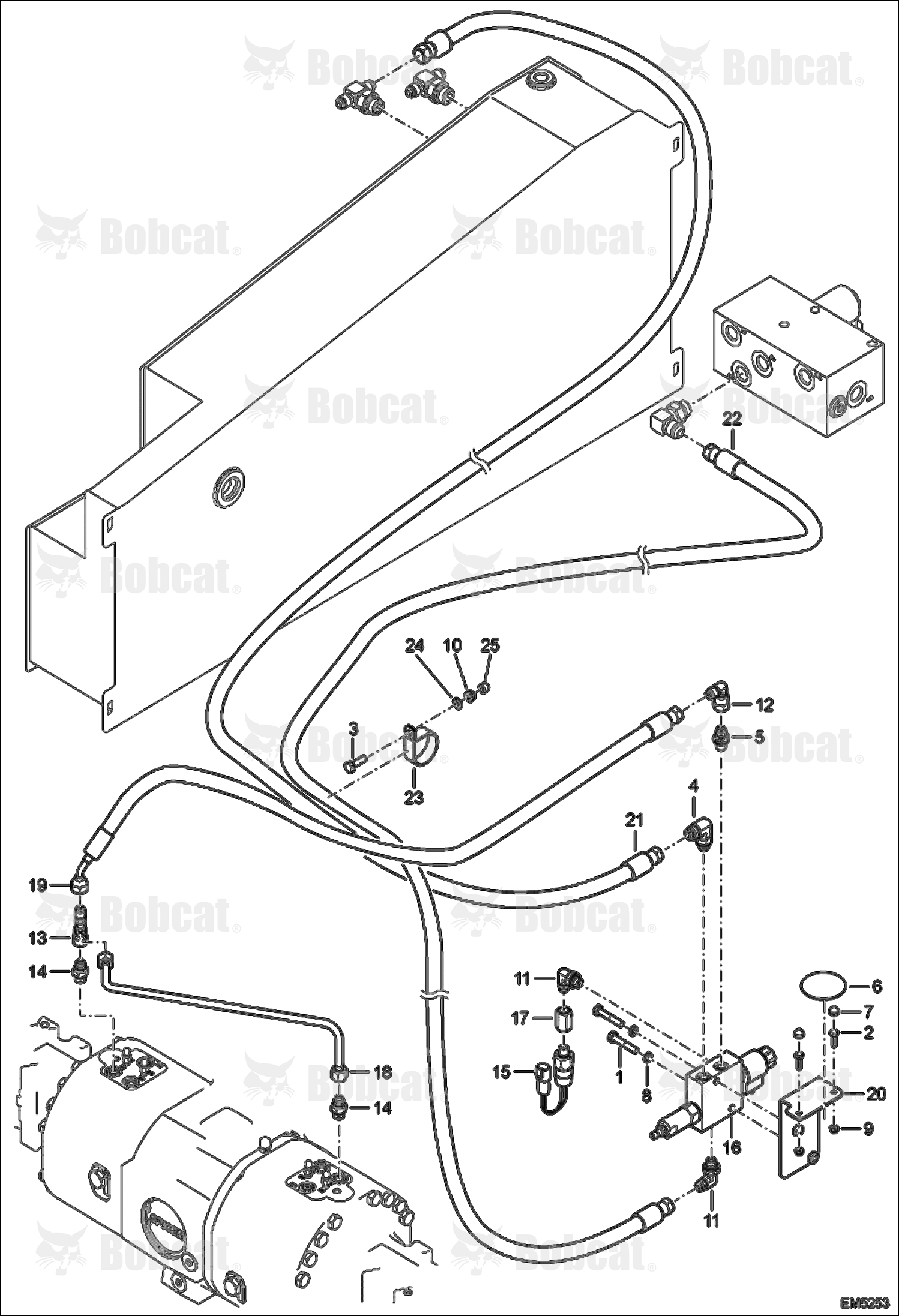 Hydraulic Circuitry (Parking Brake)  AC1C11239 & Above, AC1D12000 & Above