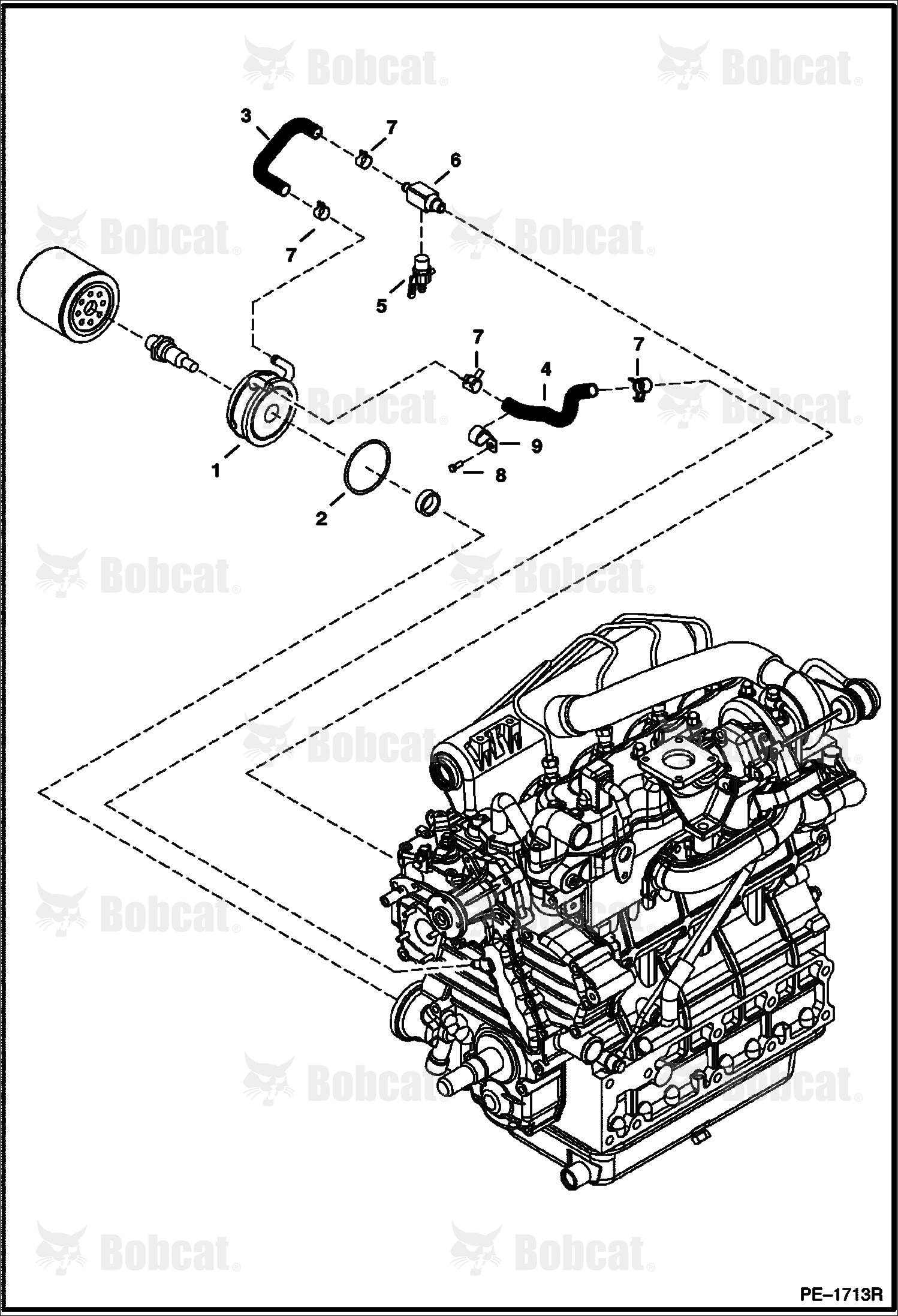 Oil Cooler (Kubota - V2003T) 5190 & Above, 5192 & Above