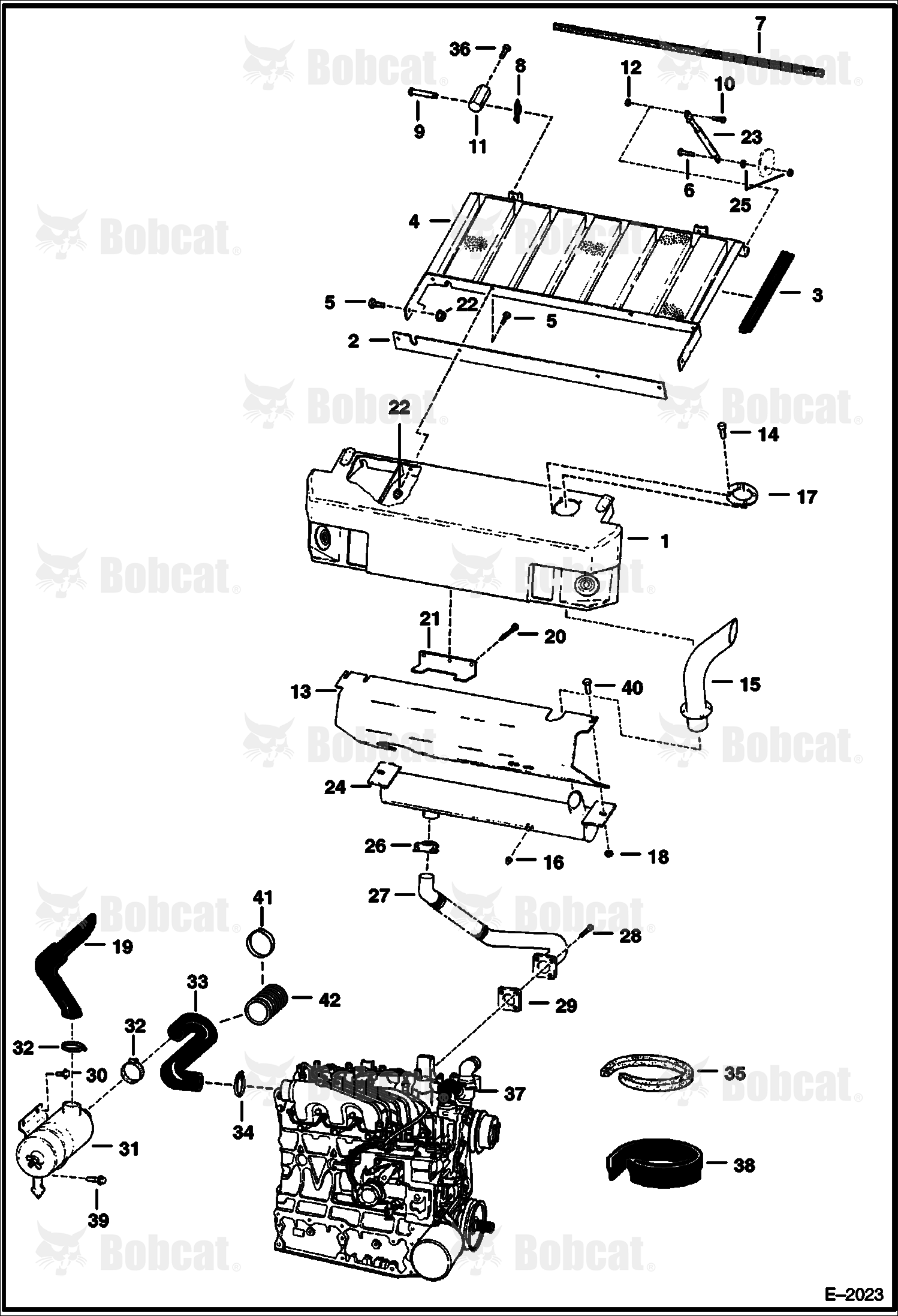 Engine & Attaching Parts (Air Cleaner, Muffler & Grill)  508611734 - 508617641