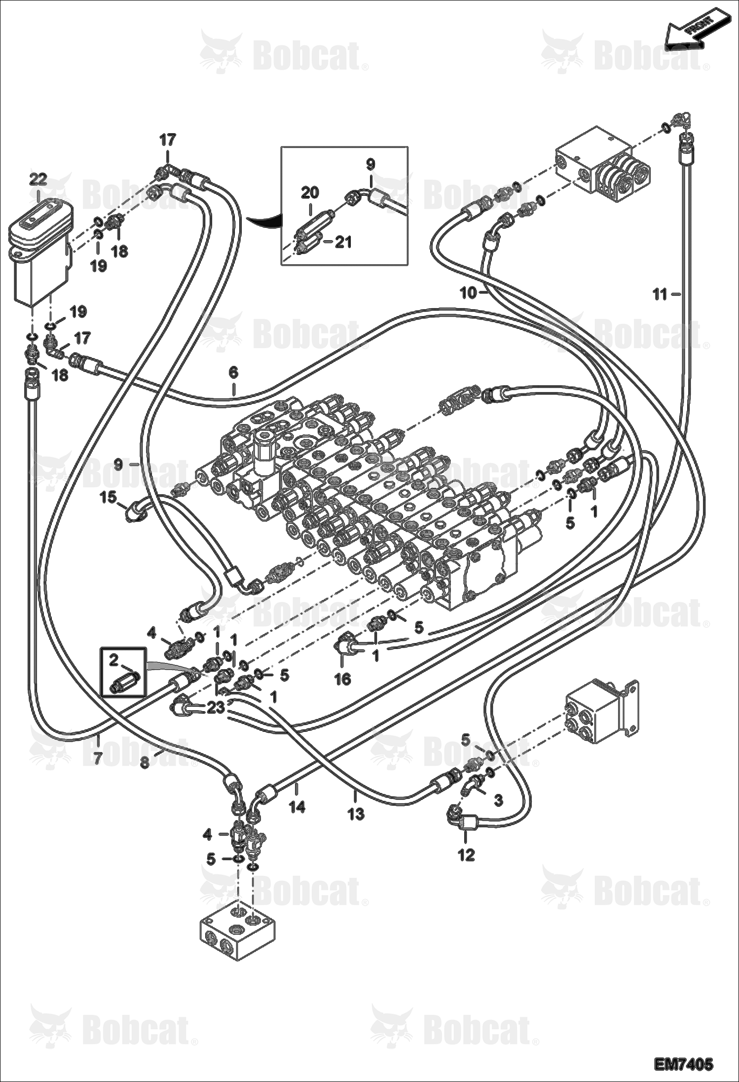 Hydraulic Pilot Circuitry (2nd Auxiliary/Rotation Valve)