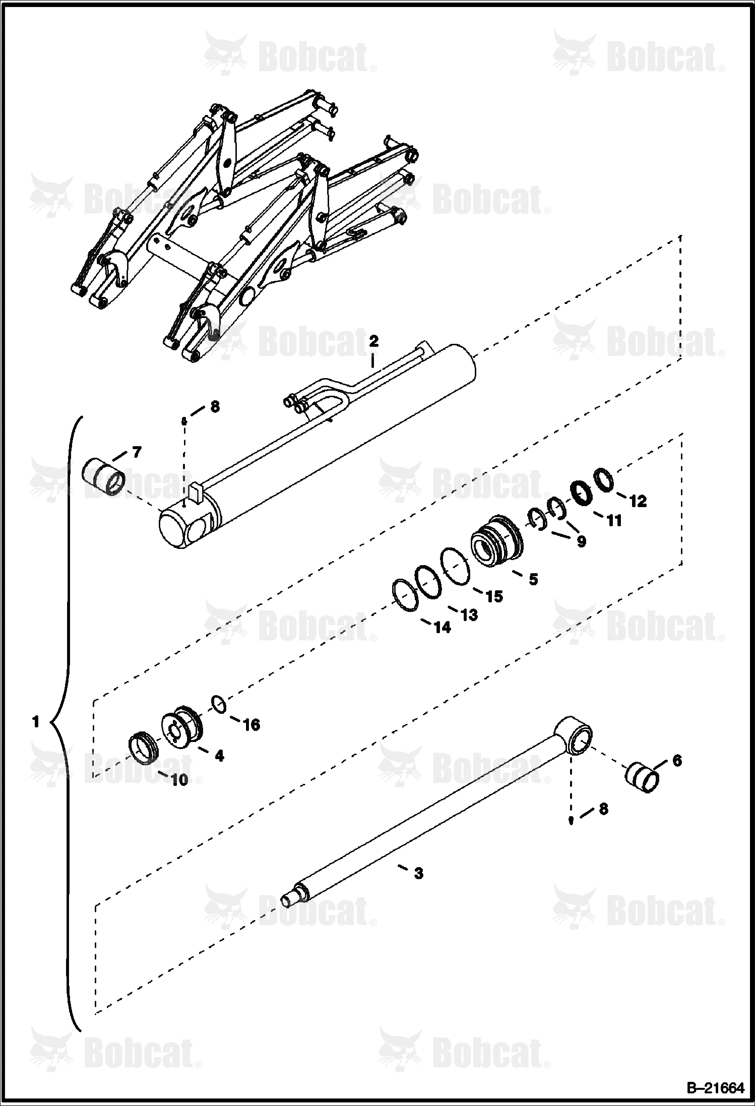 Lift Cylinder (LEFT) (BL570) (BL575)  570611001 - 570611024, 572011001 - 572011006