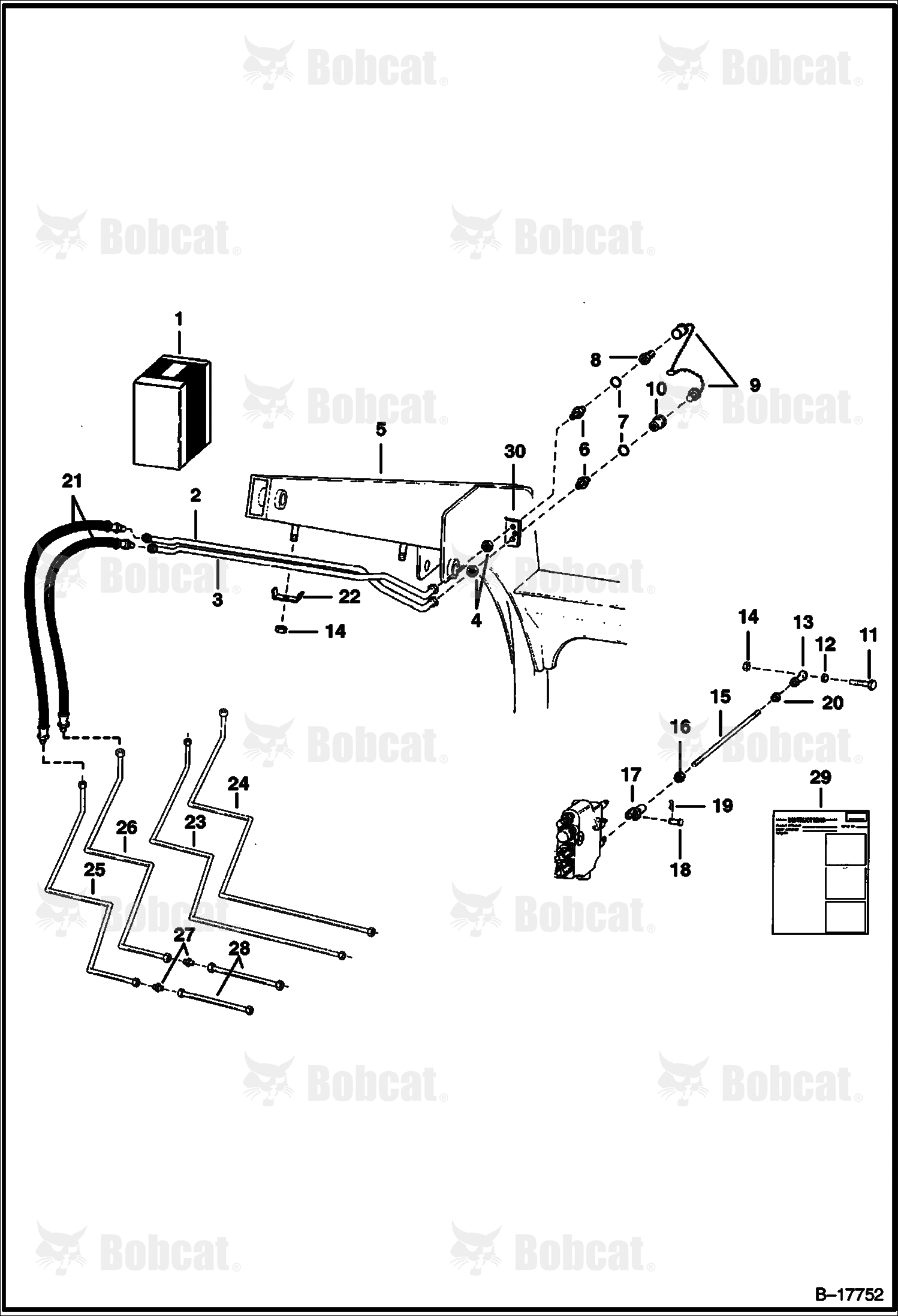 Auxiliary Hydraulics Kit 513012128 & Below, 513031001 - 513032305