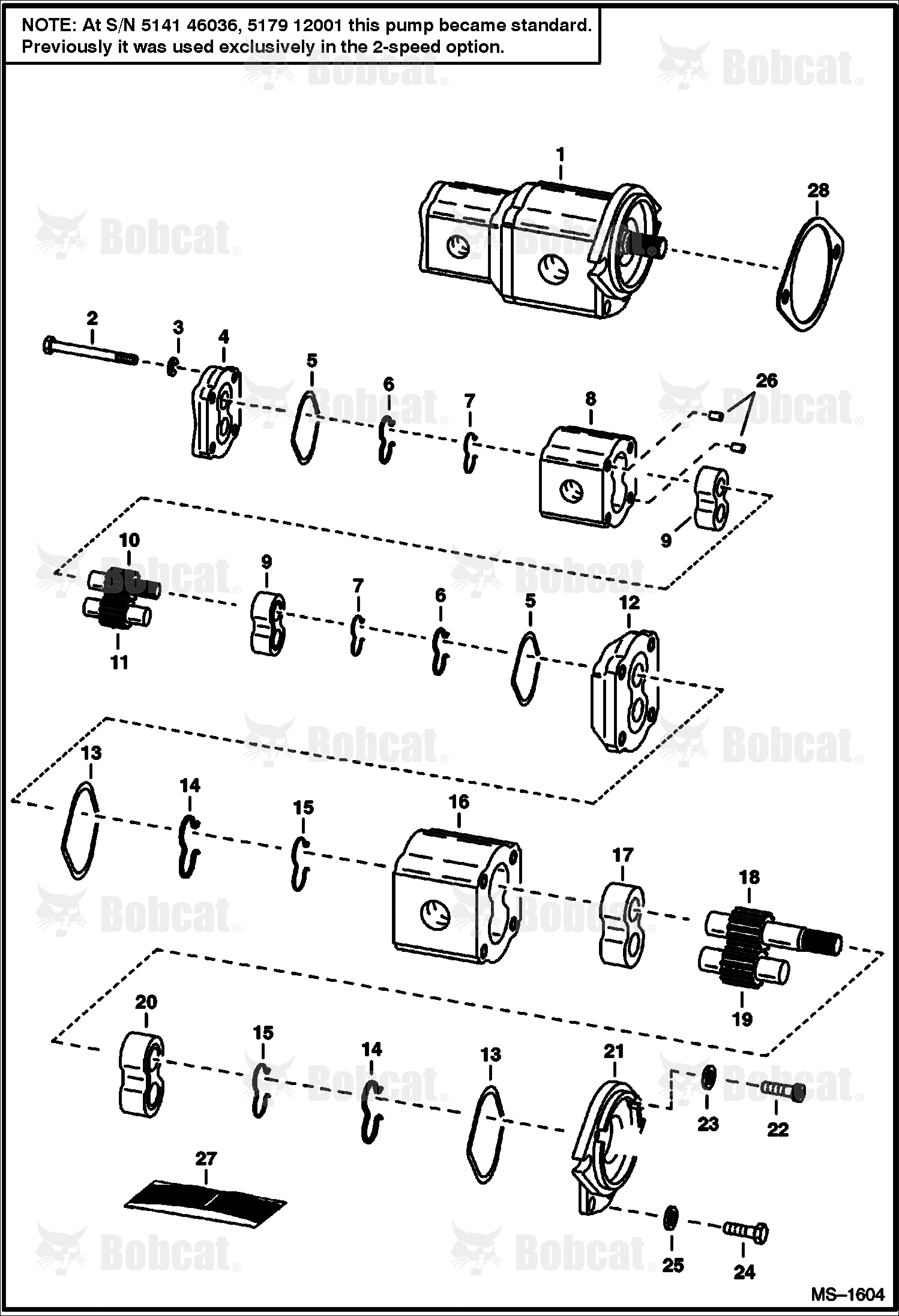 High Horsepower Hydraulics (Aluminium) (Double Gear Pump)  514149136 & Below, 517912141 & Below