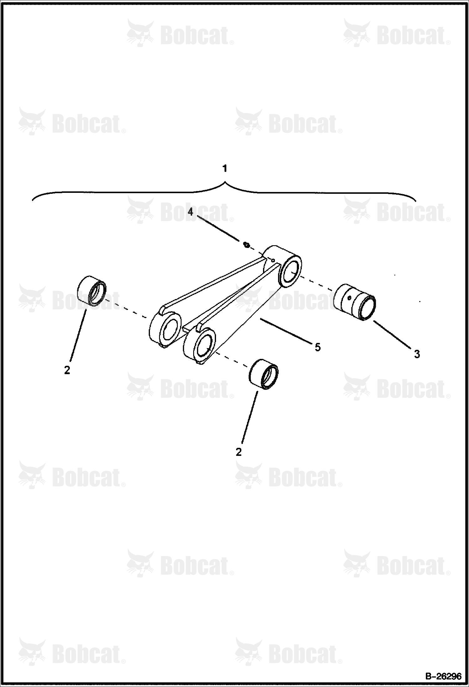 Lever & Bushing (B200) (B250)  570211101 & Above, 570311071 & Above