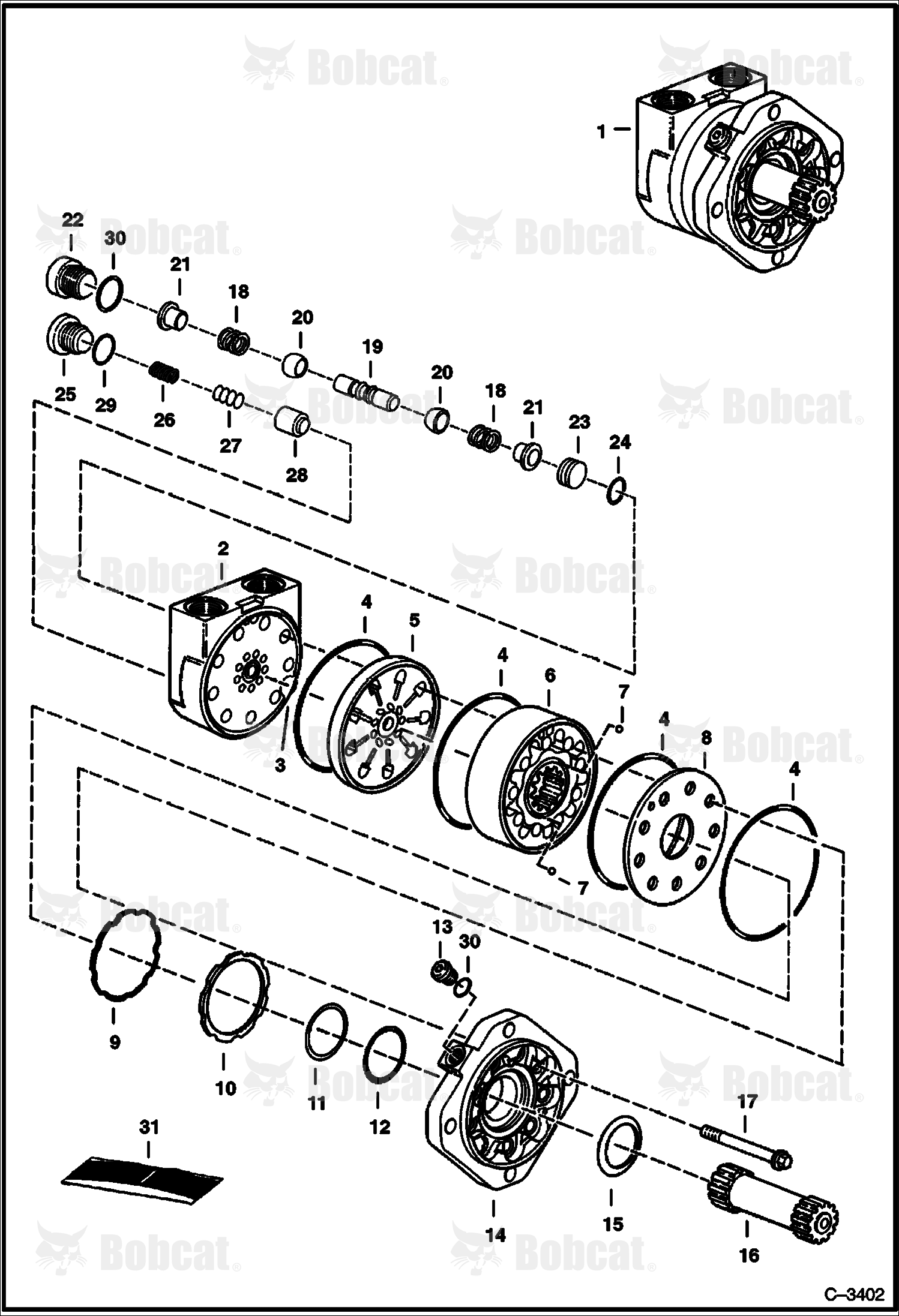 Hydrostatic Motor (Eaton)  514424999 & Below, 514524999 & Below, 514624999 & Below