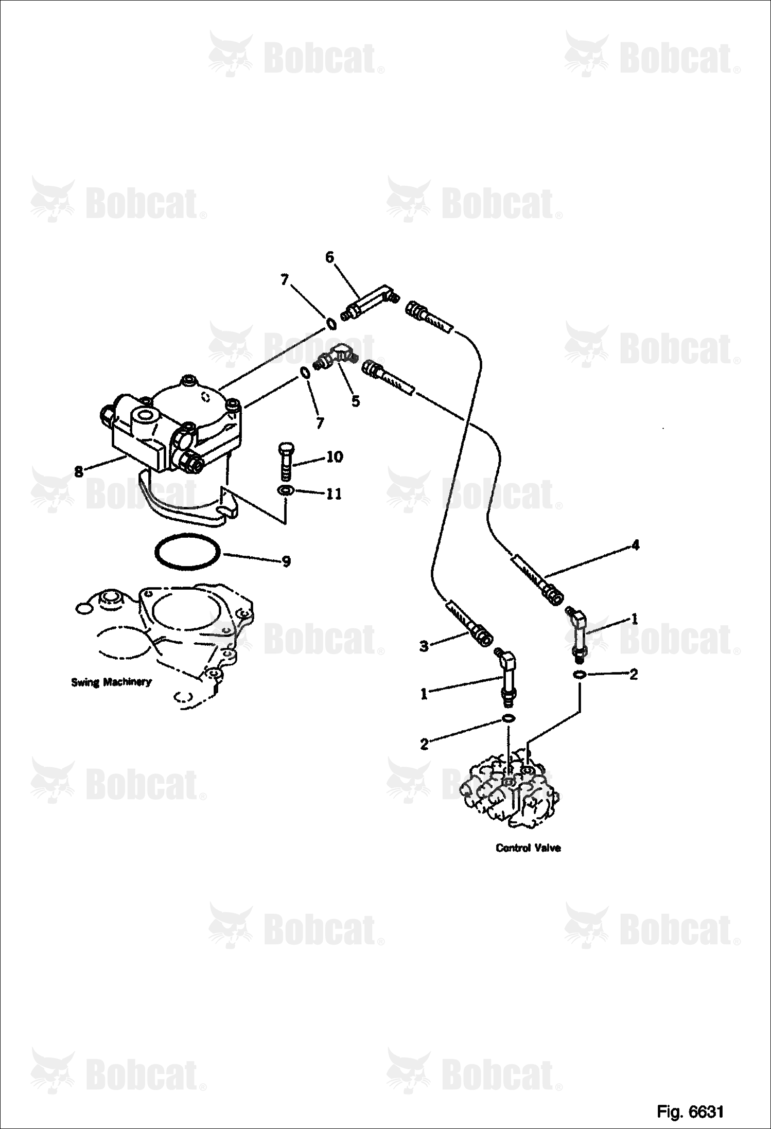 Hydraulic Piping (SWING Motor LINE) (FOR I.S.O. PATTERN)