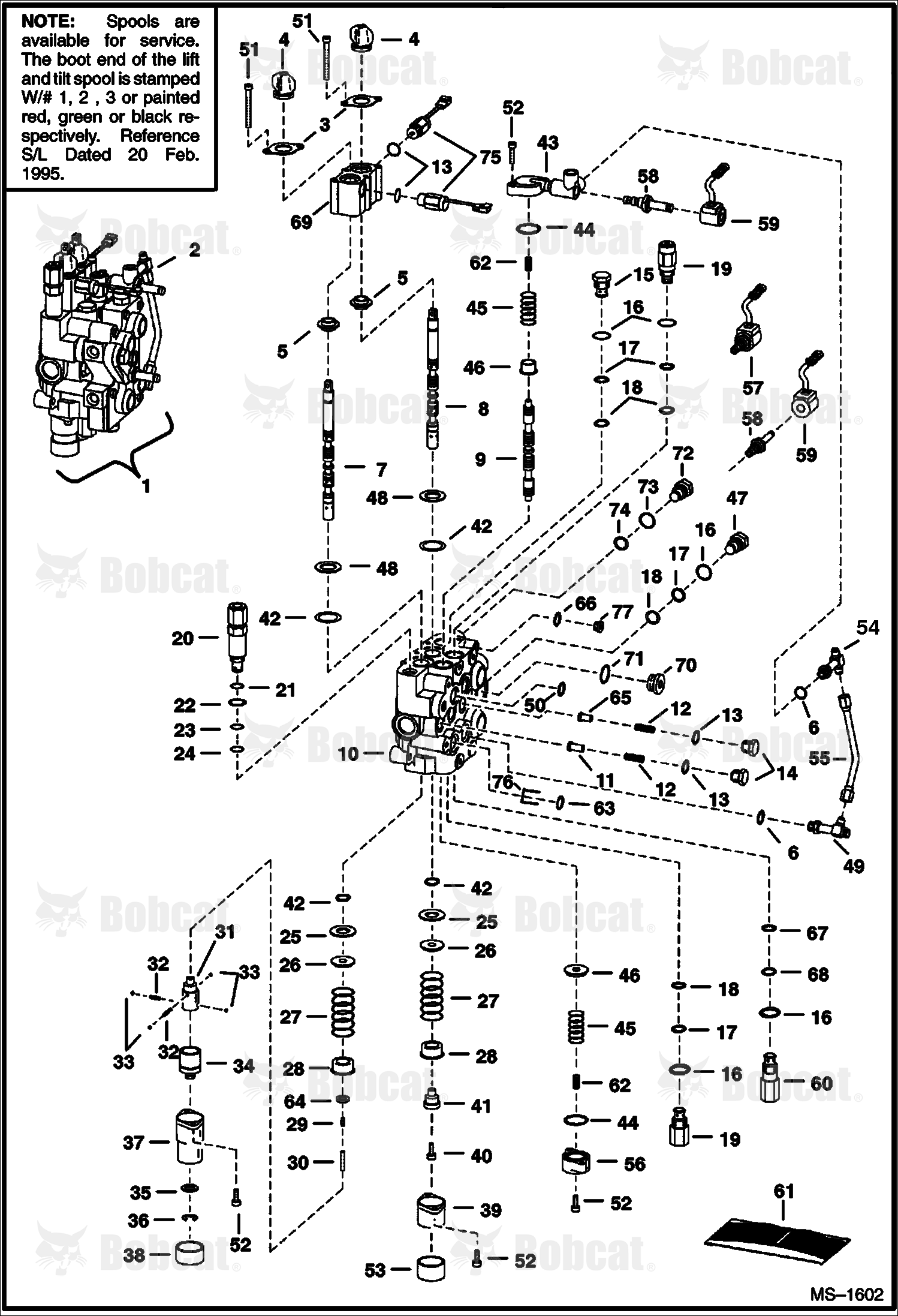 Hydraulic Control Valve (Spool Lock) (W/ BICS Control Valve)