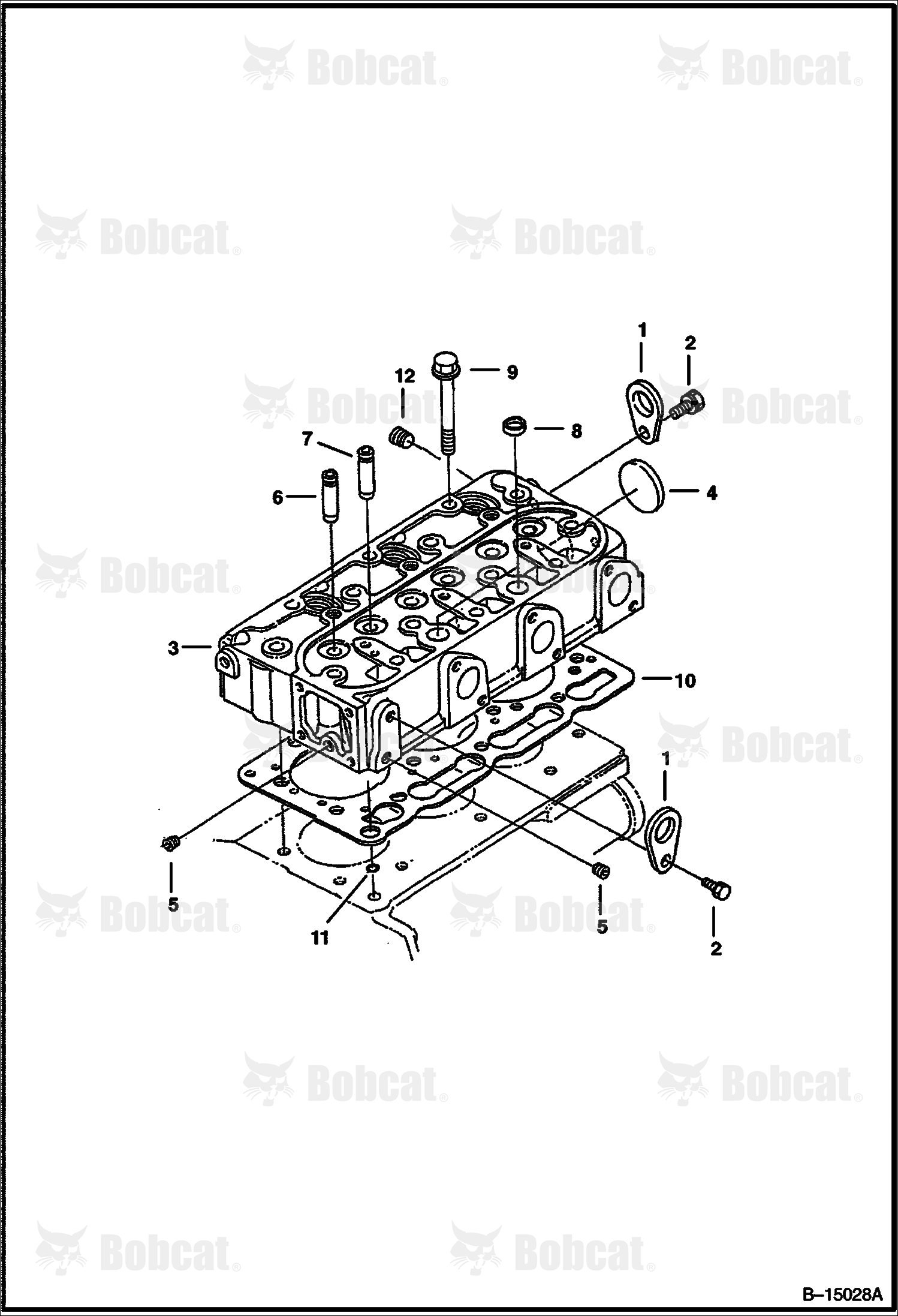 Cylinder Head (Kubota D1105 Tier II 528011001 & Above, 528111001 & Above, 539111001 & Above, 539411001 & Above