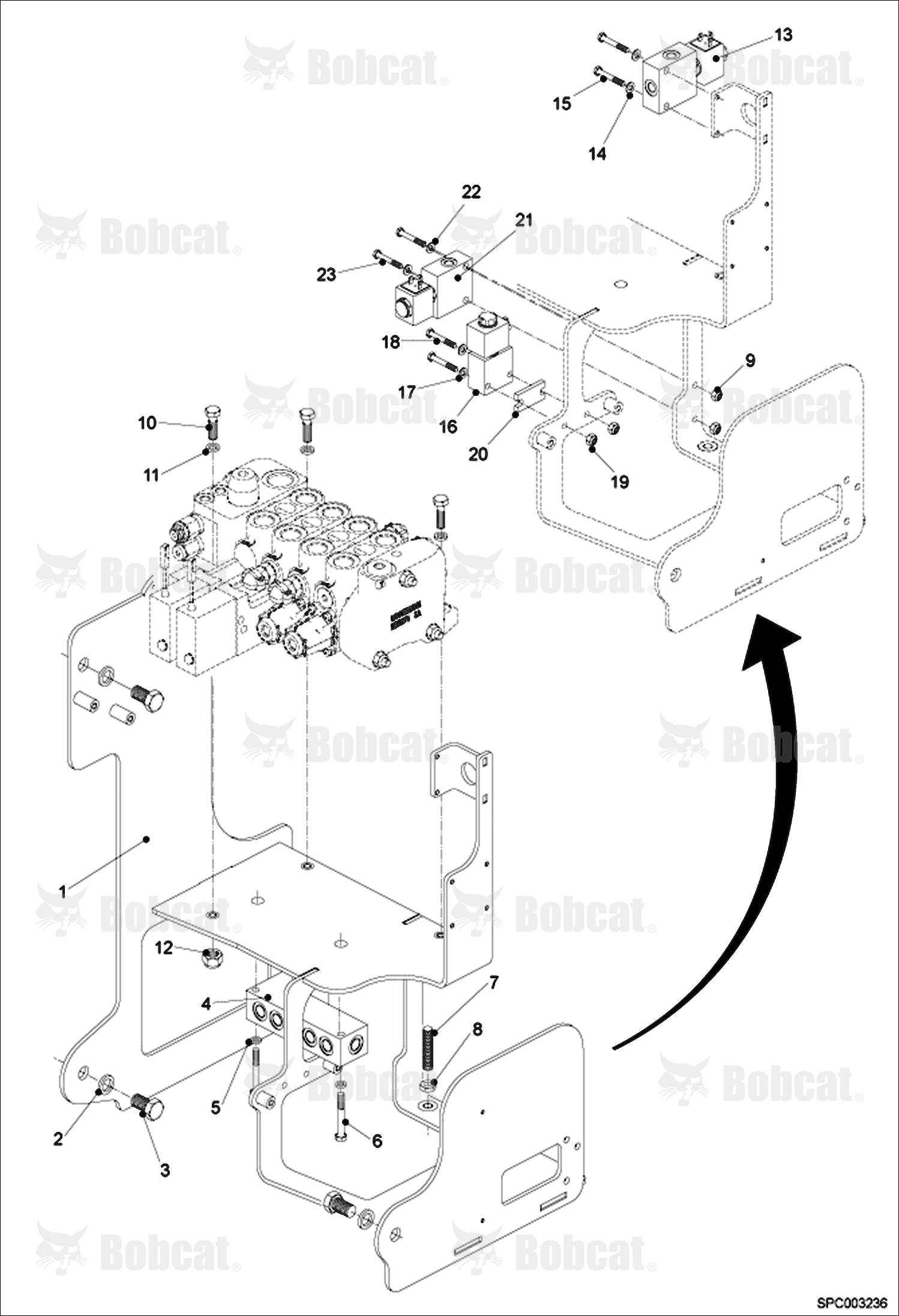 Hydraulic Control Valve Fixation A8HM11001 - A8HM14999, A8HN11001 - A8HN14999