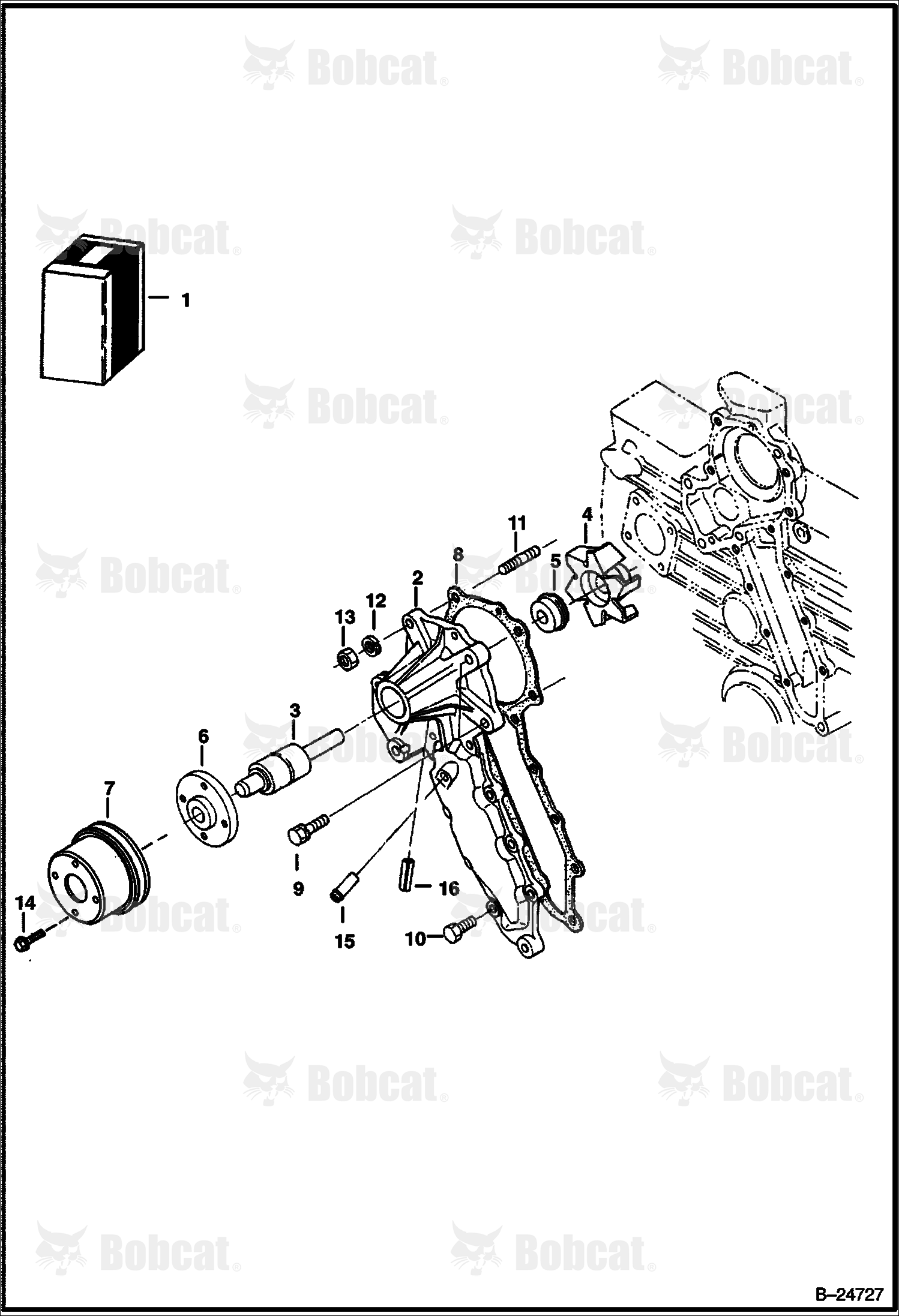 Water Pump (Kubota - V2003-T-2EB - Tier II Replacement)