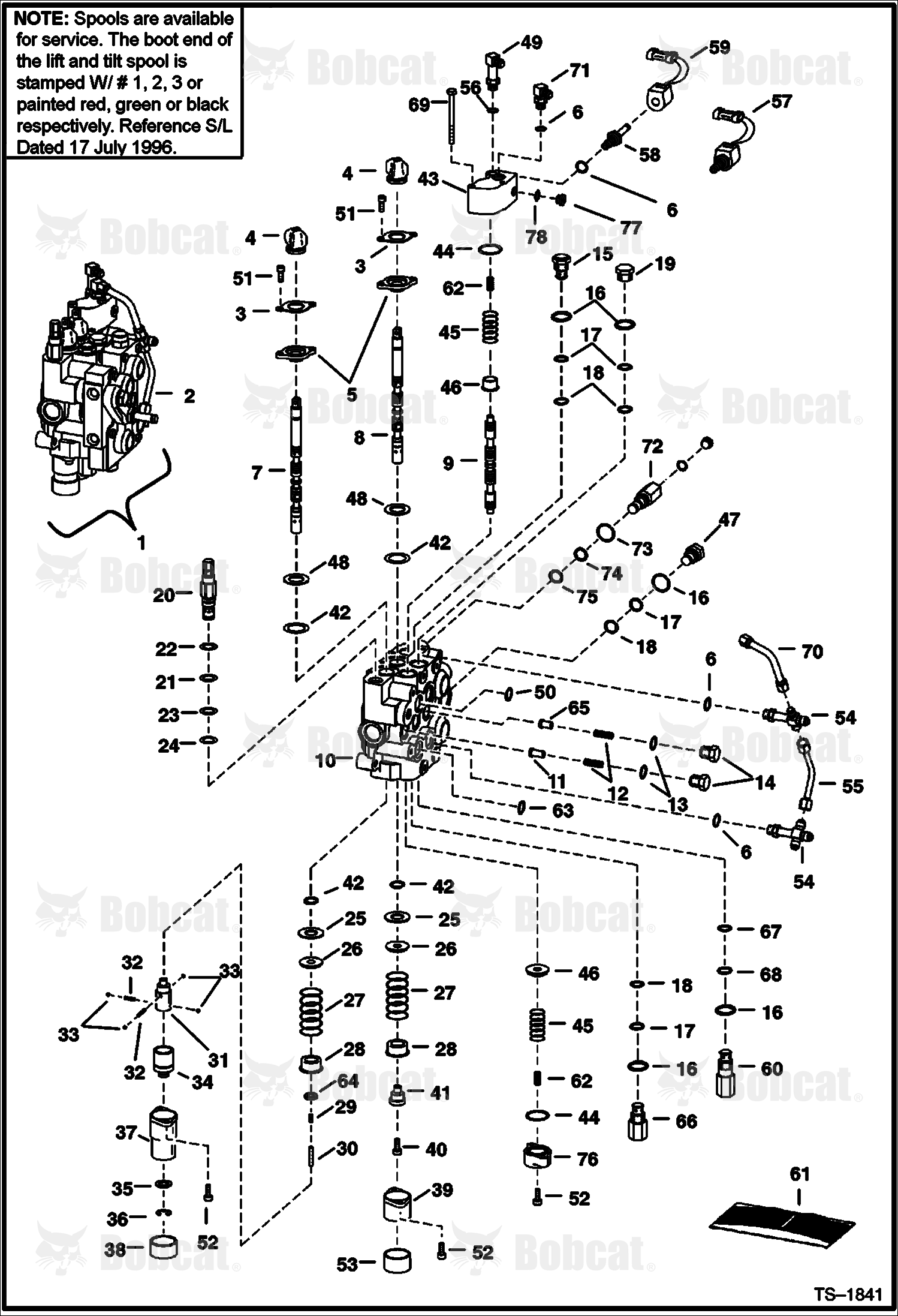 Hydraulic Control Valve (W/BICS Control Valve)  562211687 & Above, 516511066 & Above