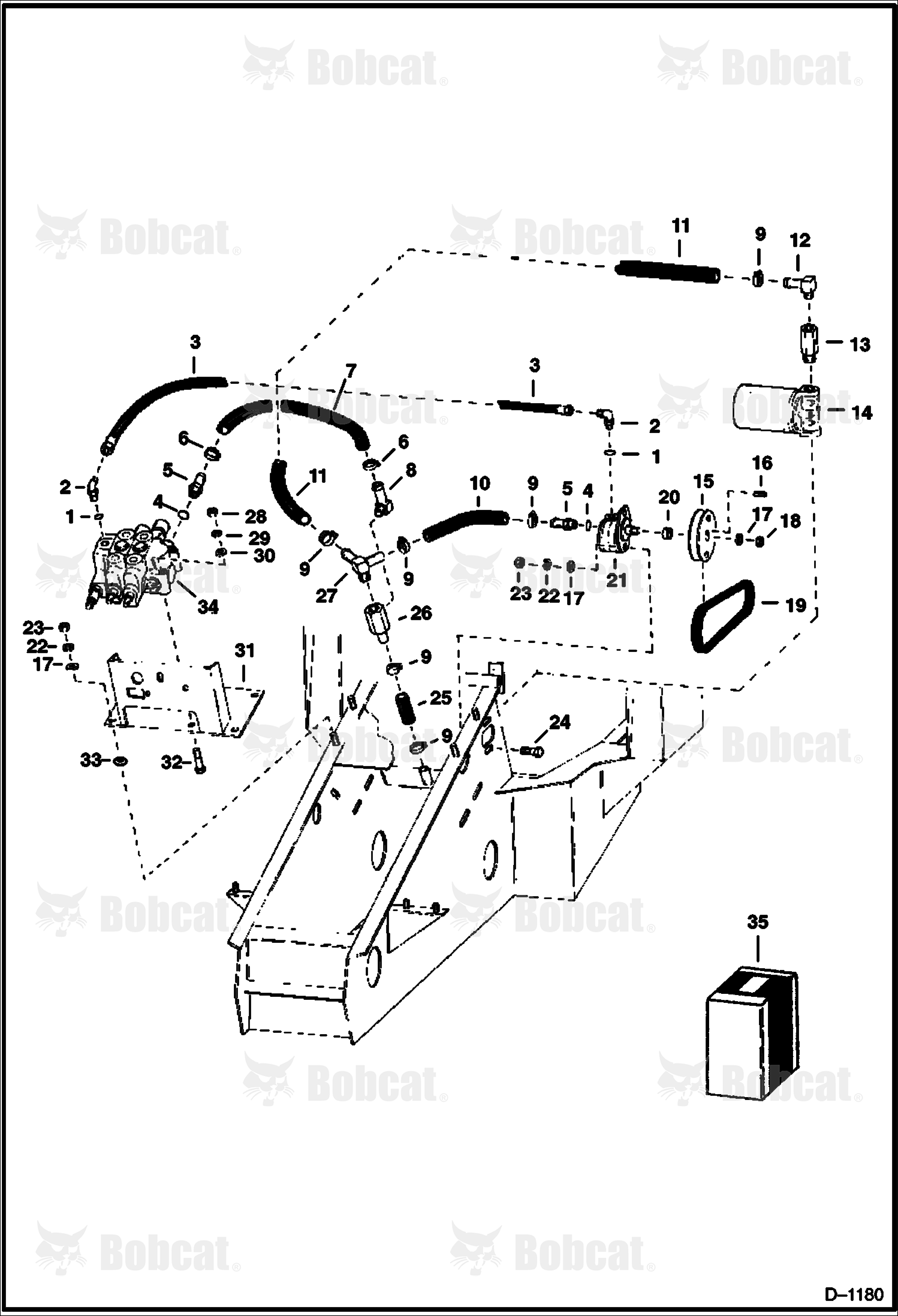 Main Frame Hydraulic System (W/ Ward Valve)  313-B-3140 & 3161-5111