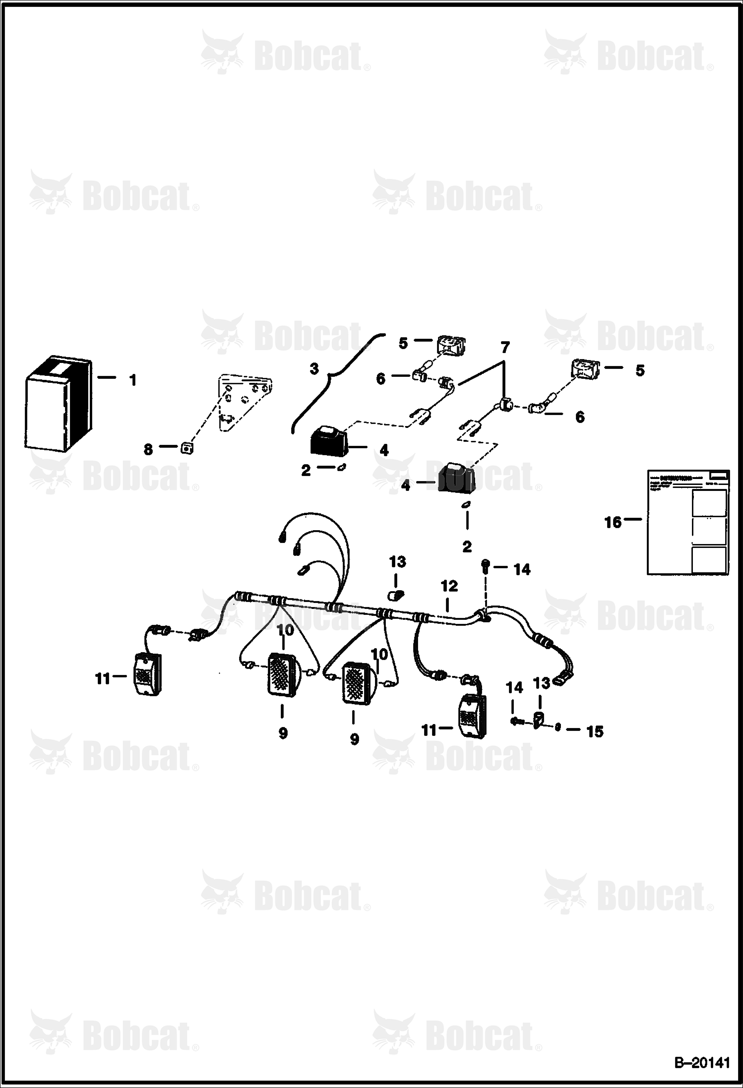 Light Kit (Front & Rear) (For 2 Piece Rear Door) 514411001 - 514415609, 514511001 - 514511106, 514611001 - 514611152