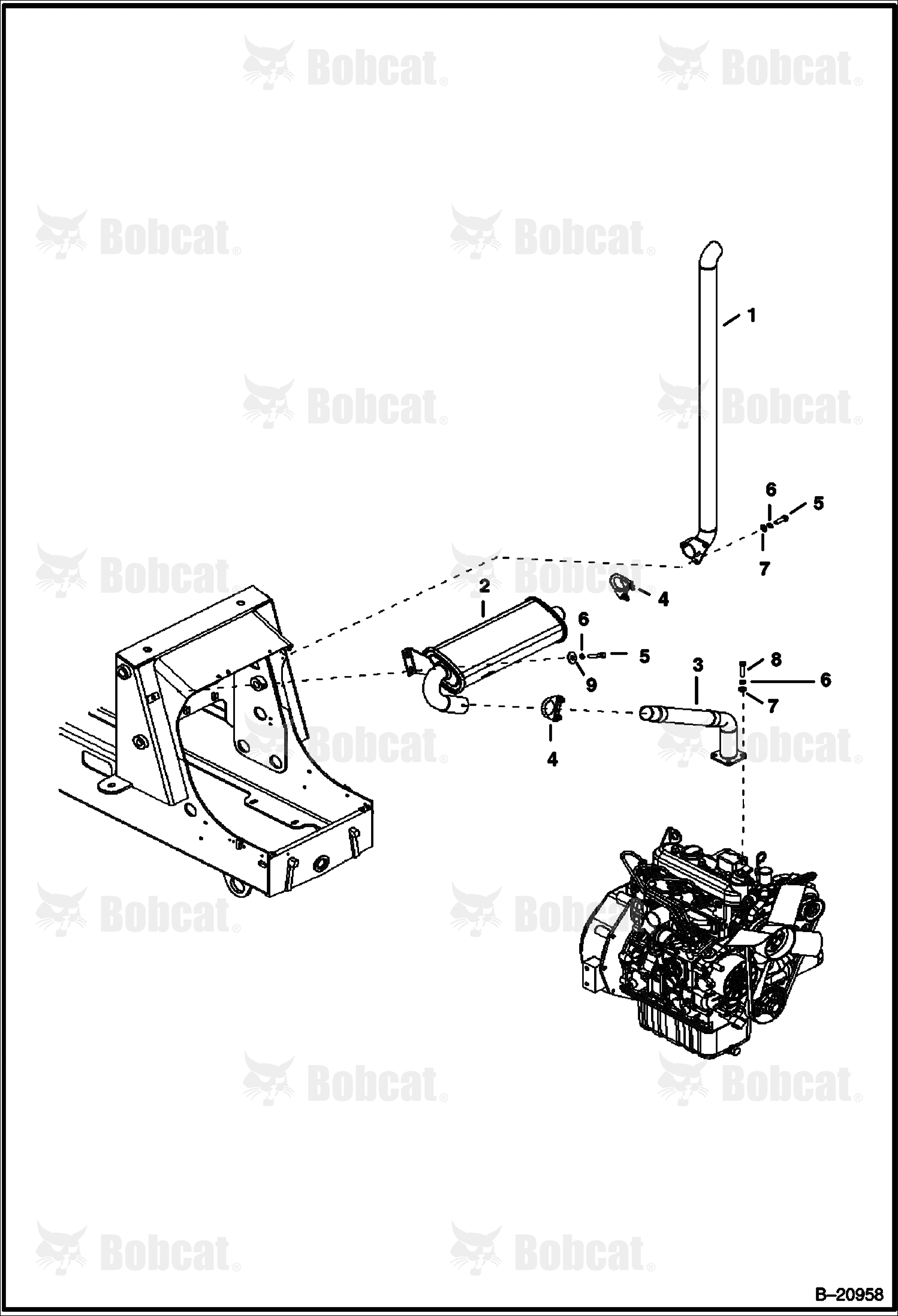 Engine Exhaust (W/O Turbo Charger)  570011001 & Above