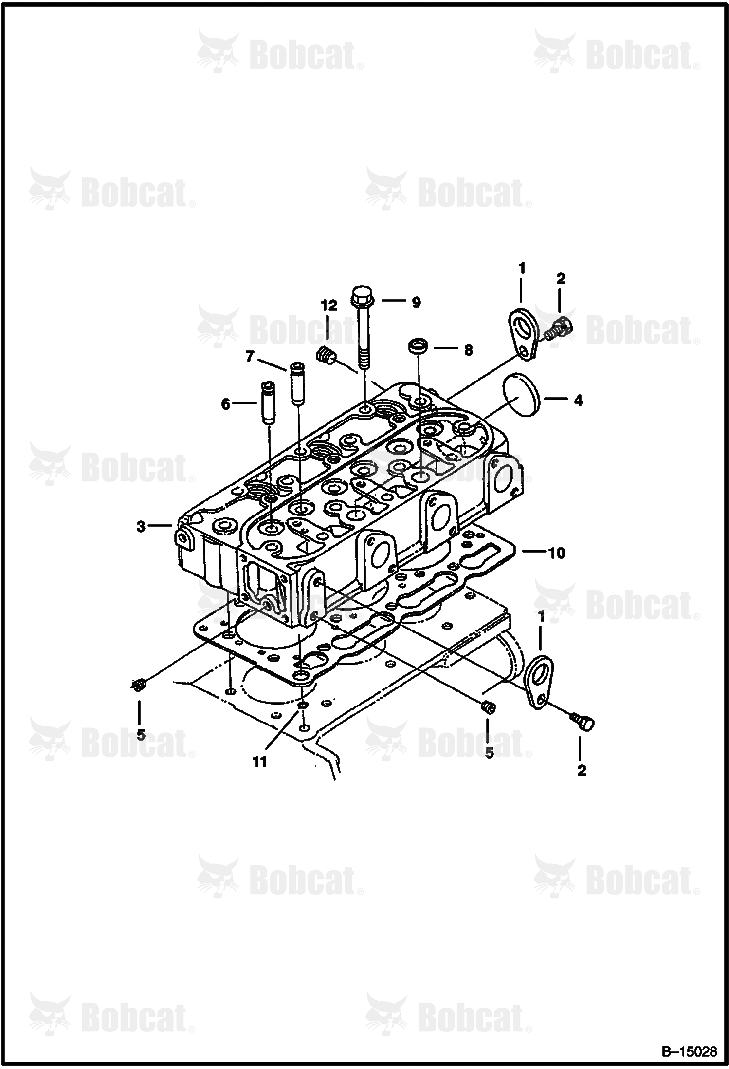 Cylinder Head Kubota D1105 Tier I 520311001 & Above, 520411001 & Above