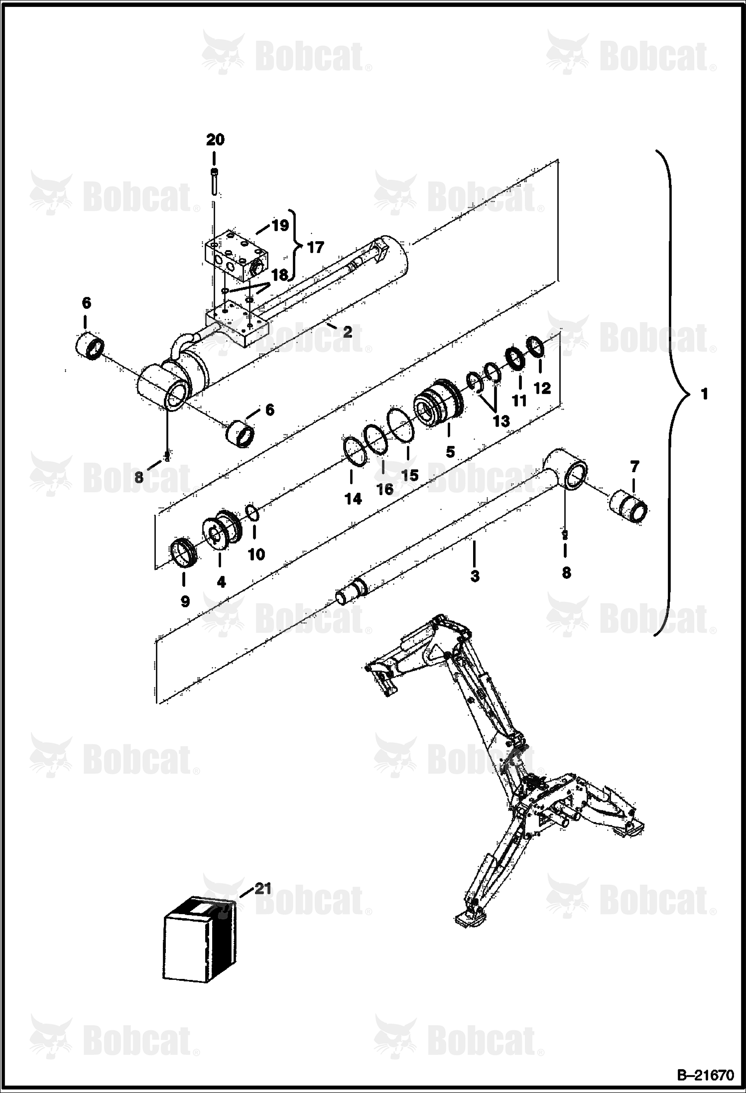 Stabilzer Cylinder (Center Mount)
